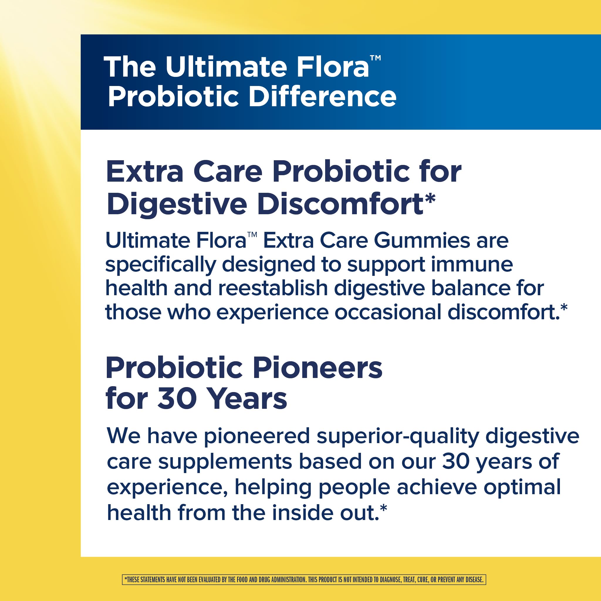 Renew Life Extra Care Probiotic Gummies showing serving size