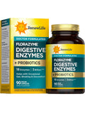 Renew Life Florazyme daily Enzymes + Probiotics 30 Vegan Capsules front view