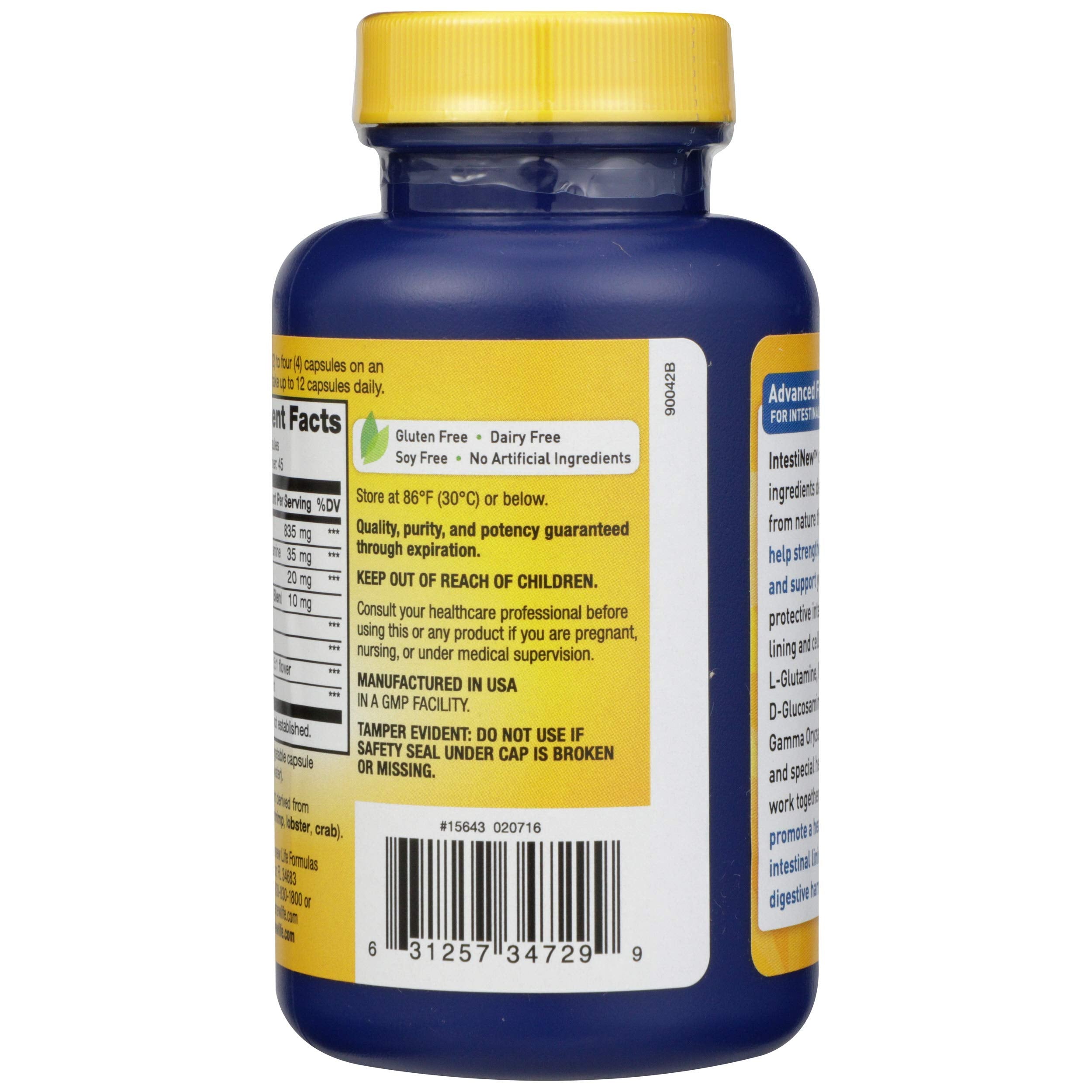 Renew Life IntestiNew L-Glutamine capsule close-up