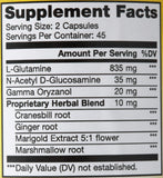 Renew Life IntestiNew L-Glutamine nutritional information label