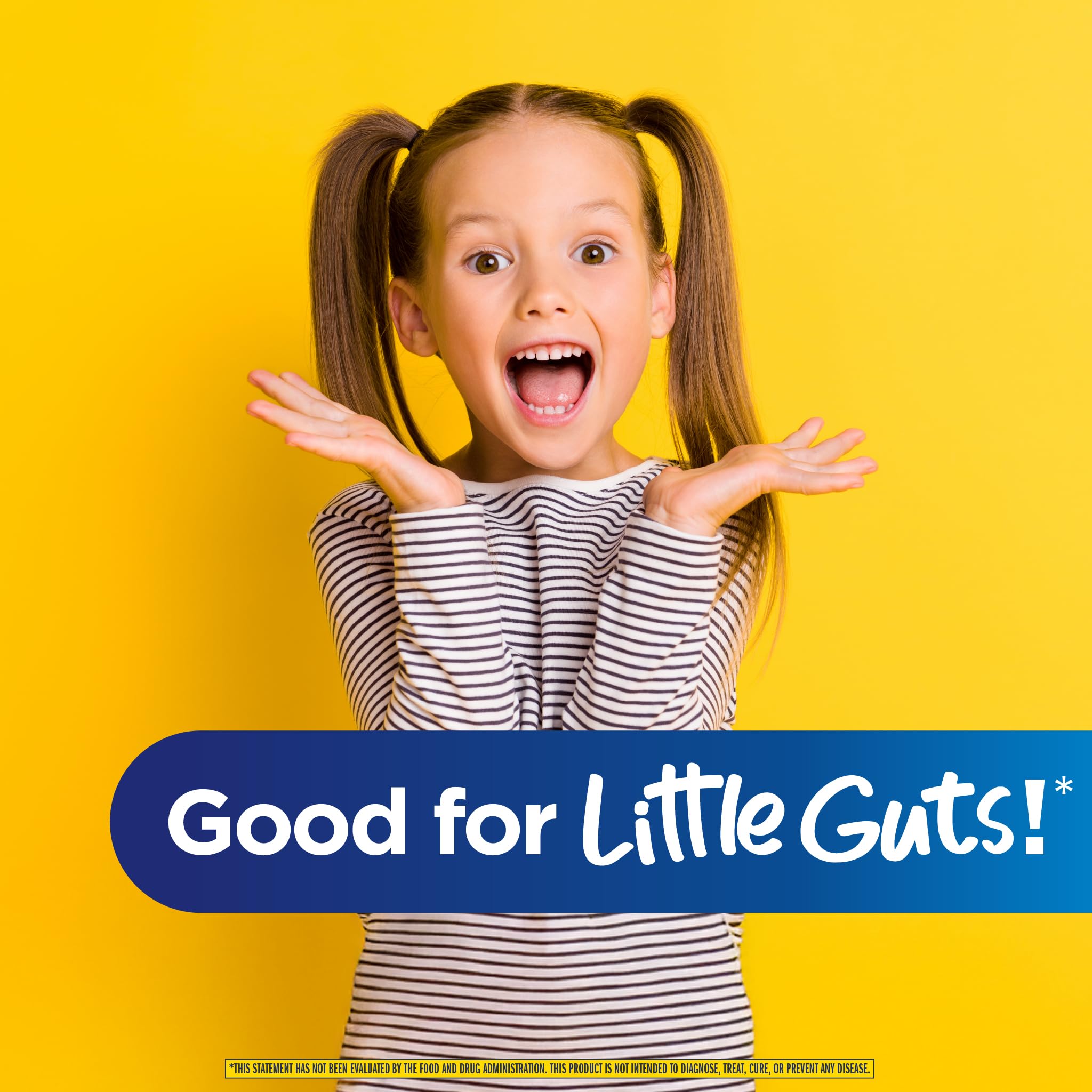 Renew Life Kids Tummy Gummy gummies on a colourful background