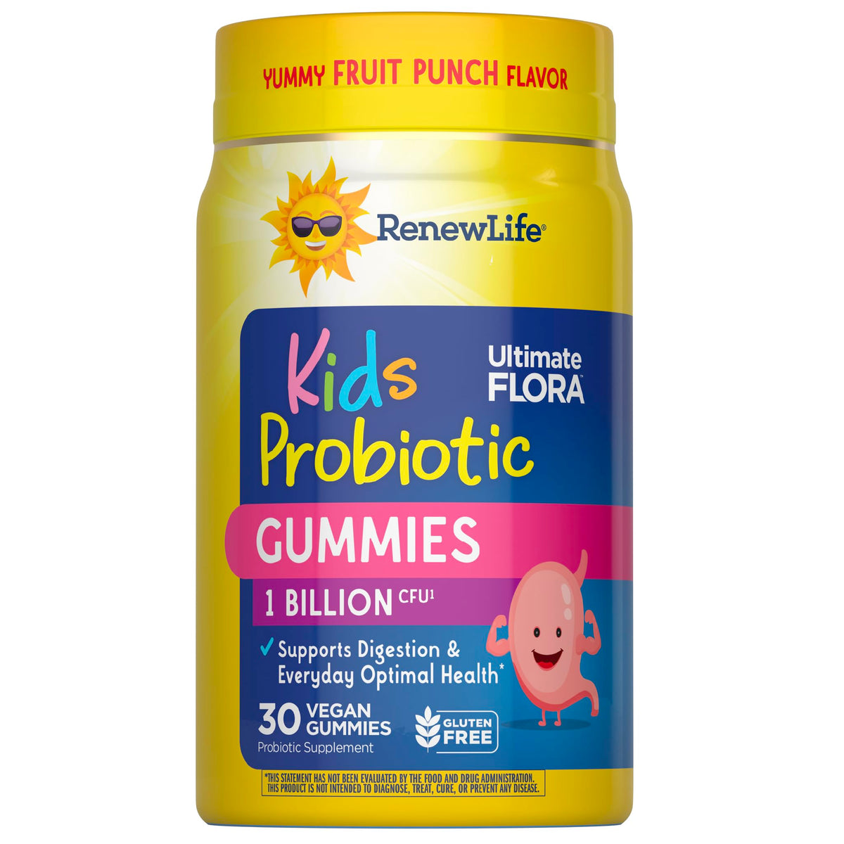 Renew Life Kids Tummy Gummy Prebiotic and Probiotic Gummies front view
