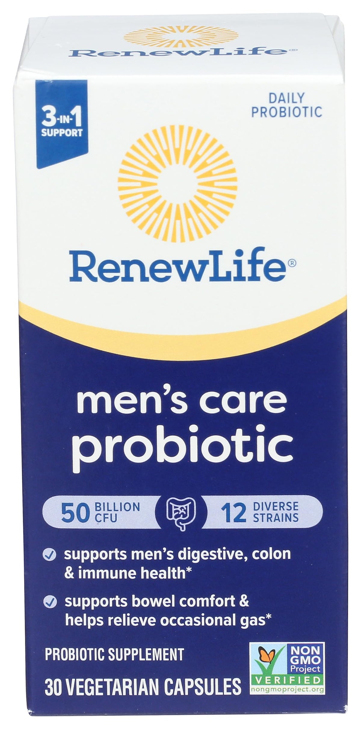 Renew Life Men's Care Probiotic 50B front view packaging