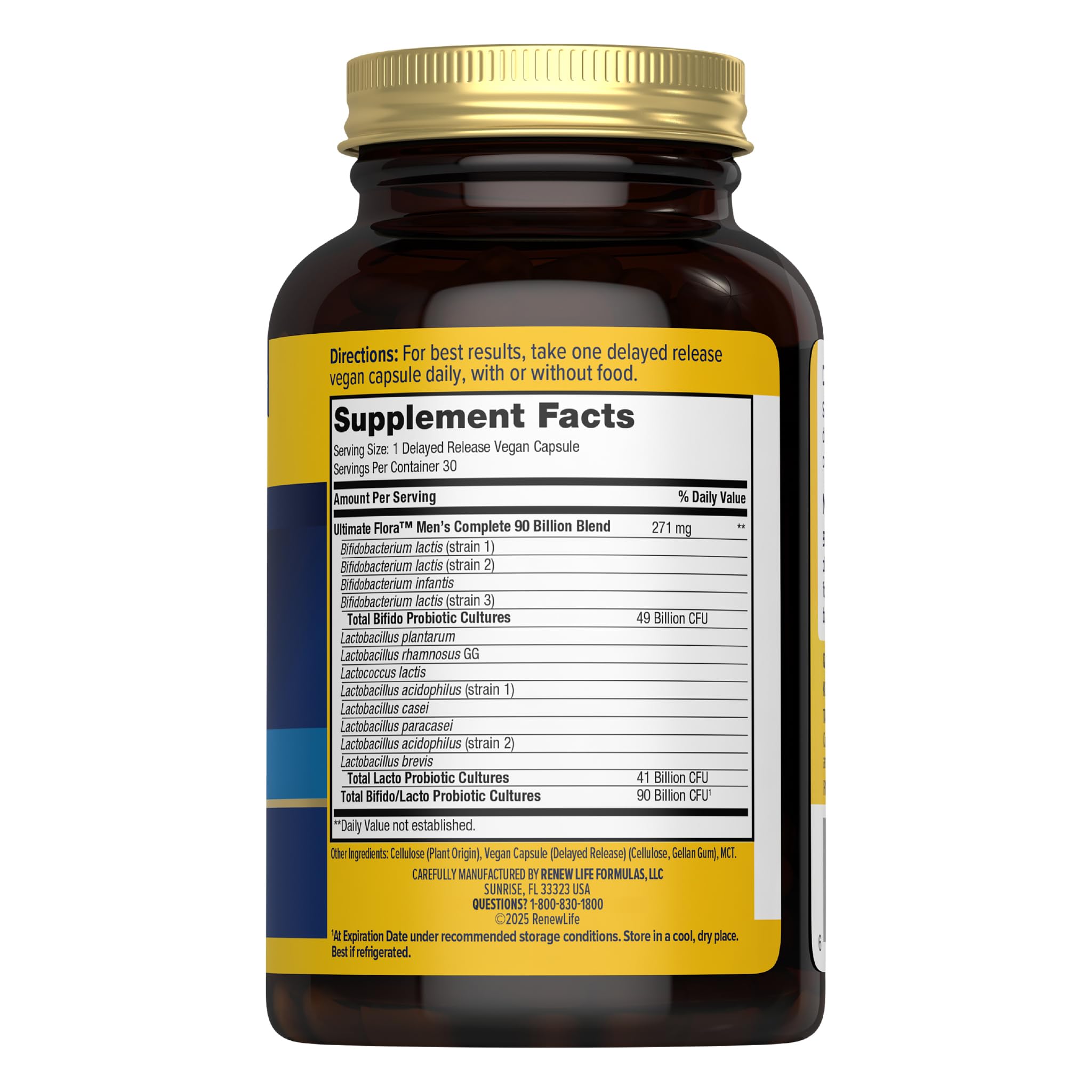 Renew Life Men's Care Probiotic Capsules 30 count bottle
