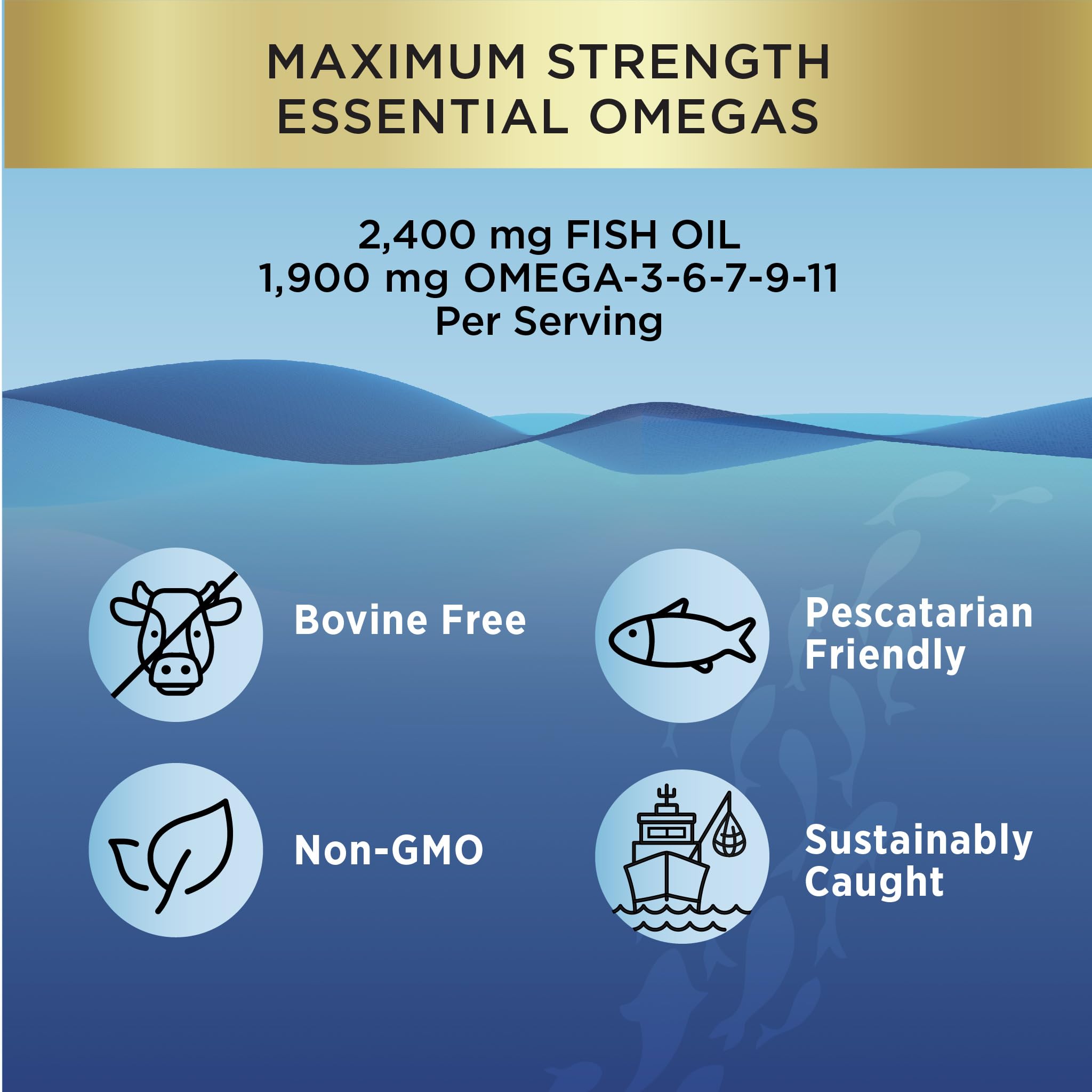 Renew Life Omega 3 Softgels with natural orange flavour
