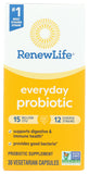 Renew Life Probiotic Capsules front view with packaging