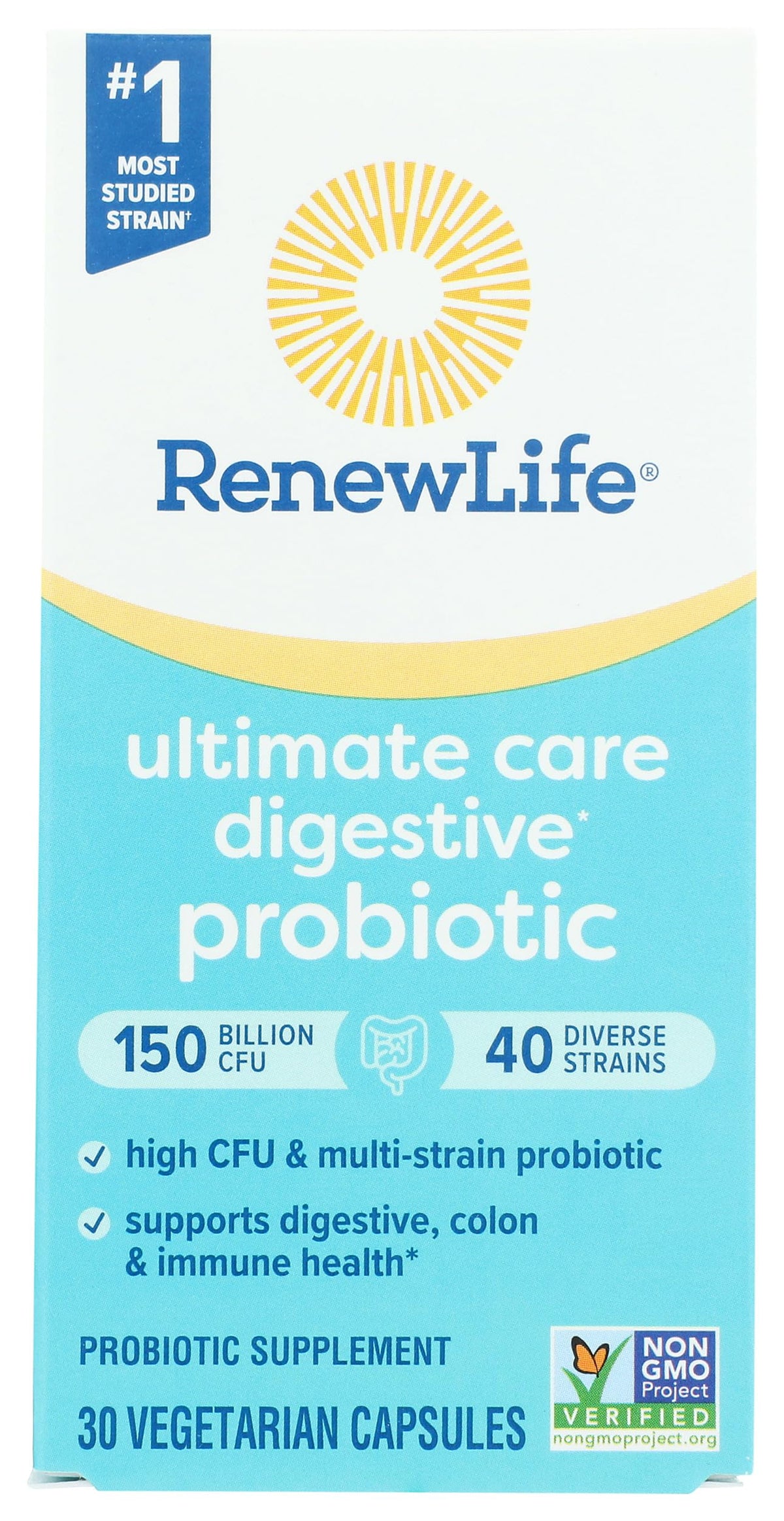 Renew Life Probiotic Supplement front view packaging