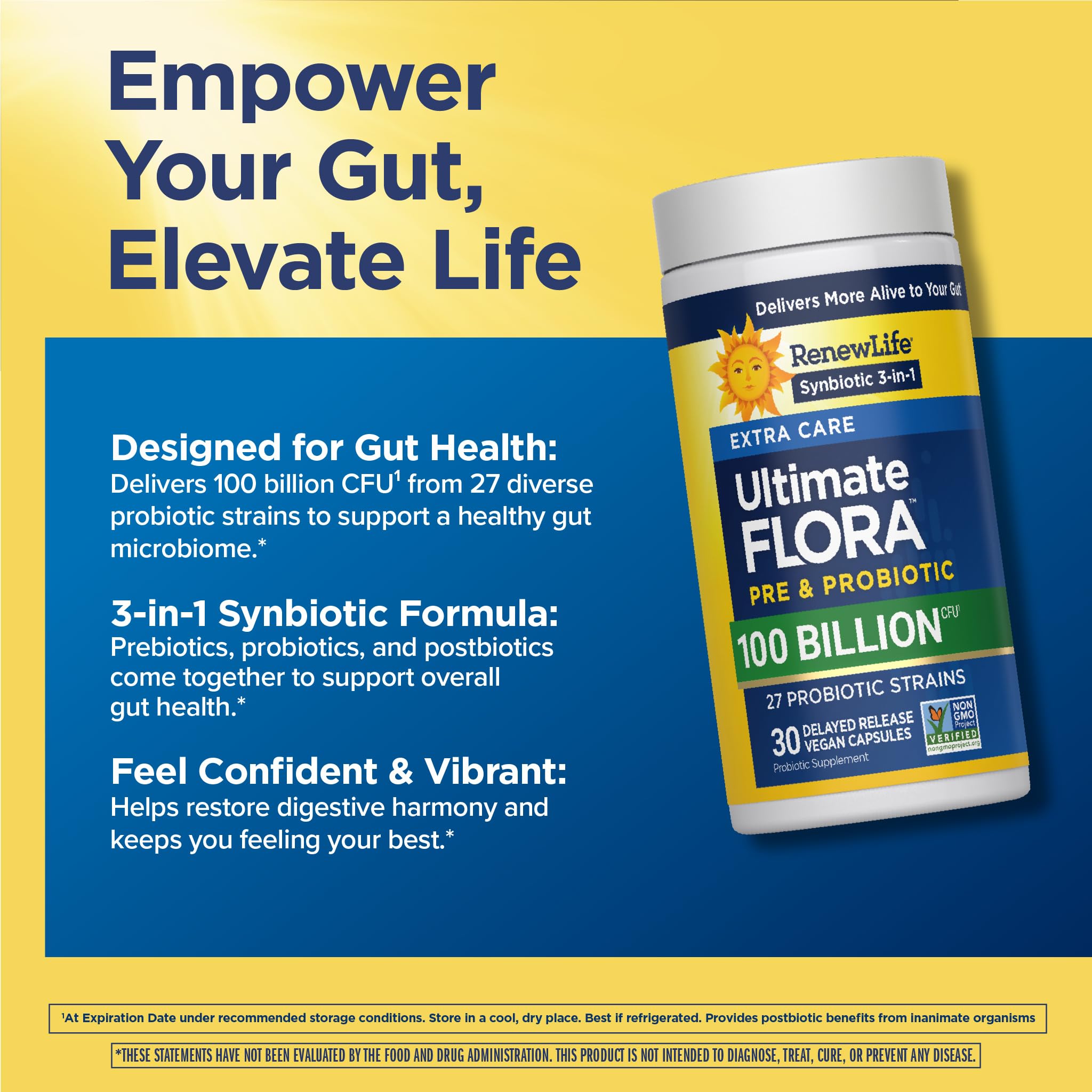 Renew Life Ultimate Care Probiotic Capsules with measuring spoon