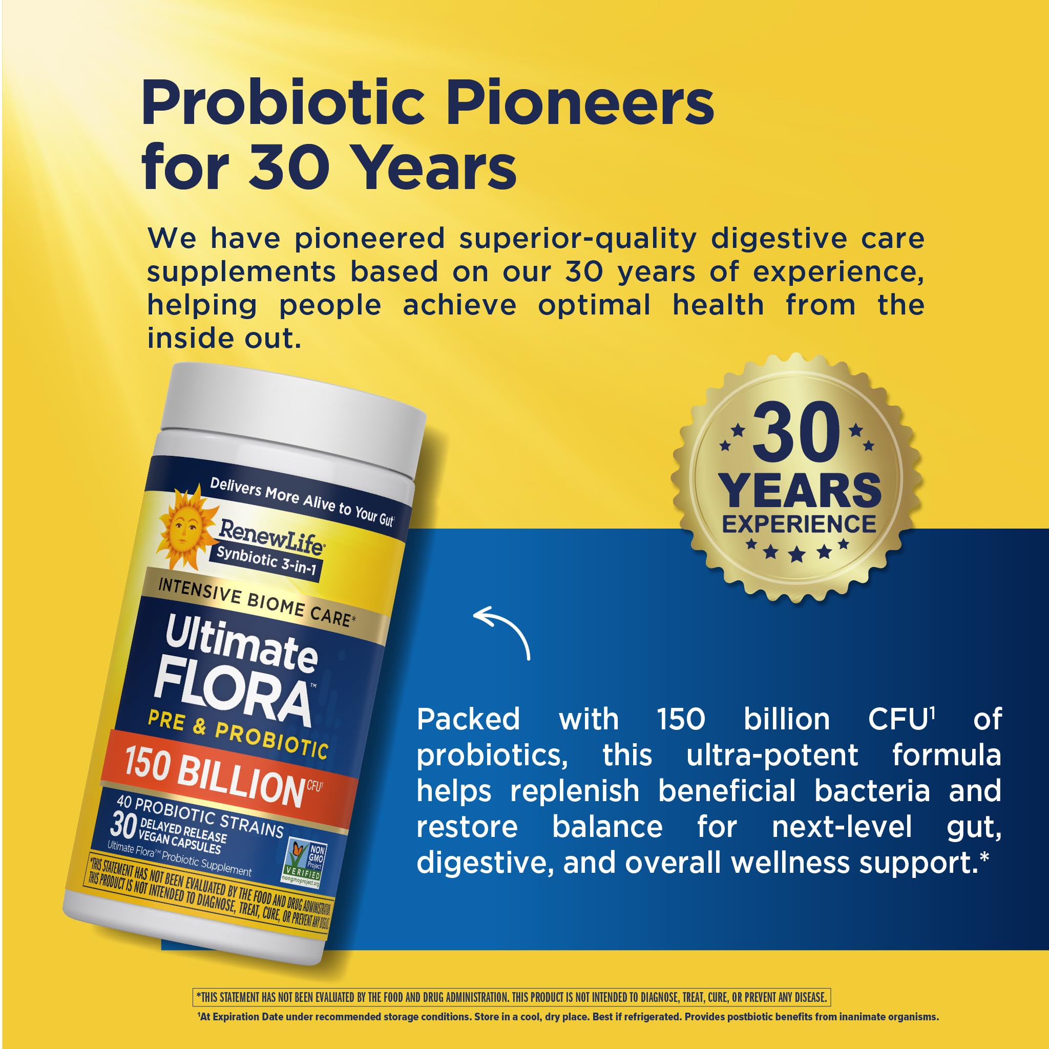 Renew Life Ultimate Care Probiotic with measuring spoon