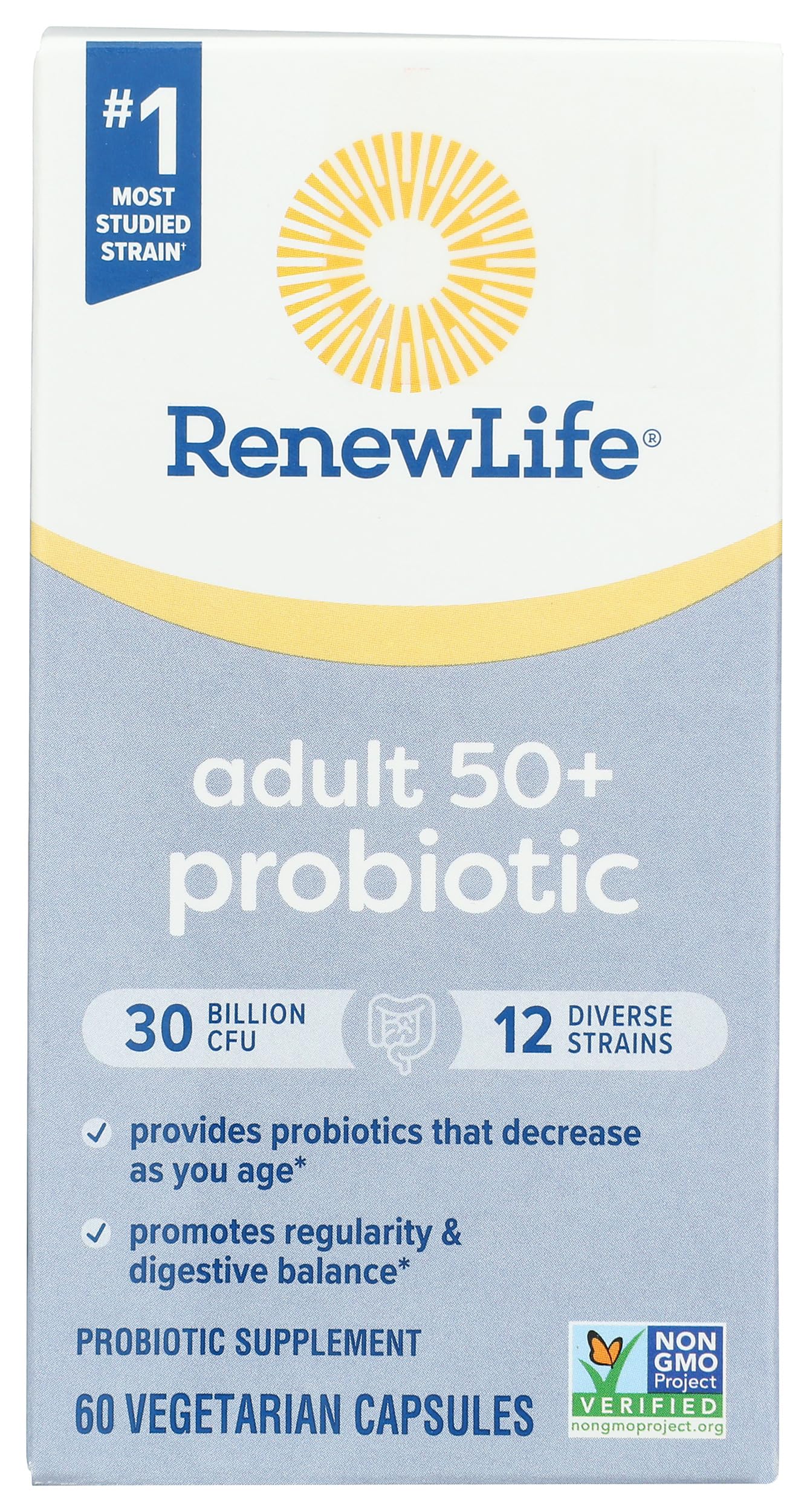 Renew Life Ultimate Flora Adult 50+ Probiotic 30 Billion 60 CT front view