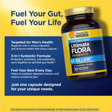 Renew Life Ultimate Flora Men’s Probiotic with a glass of water
