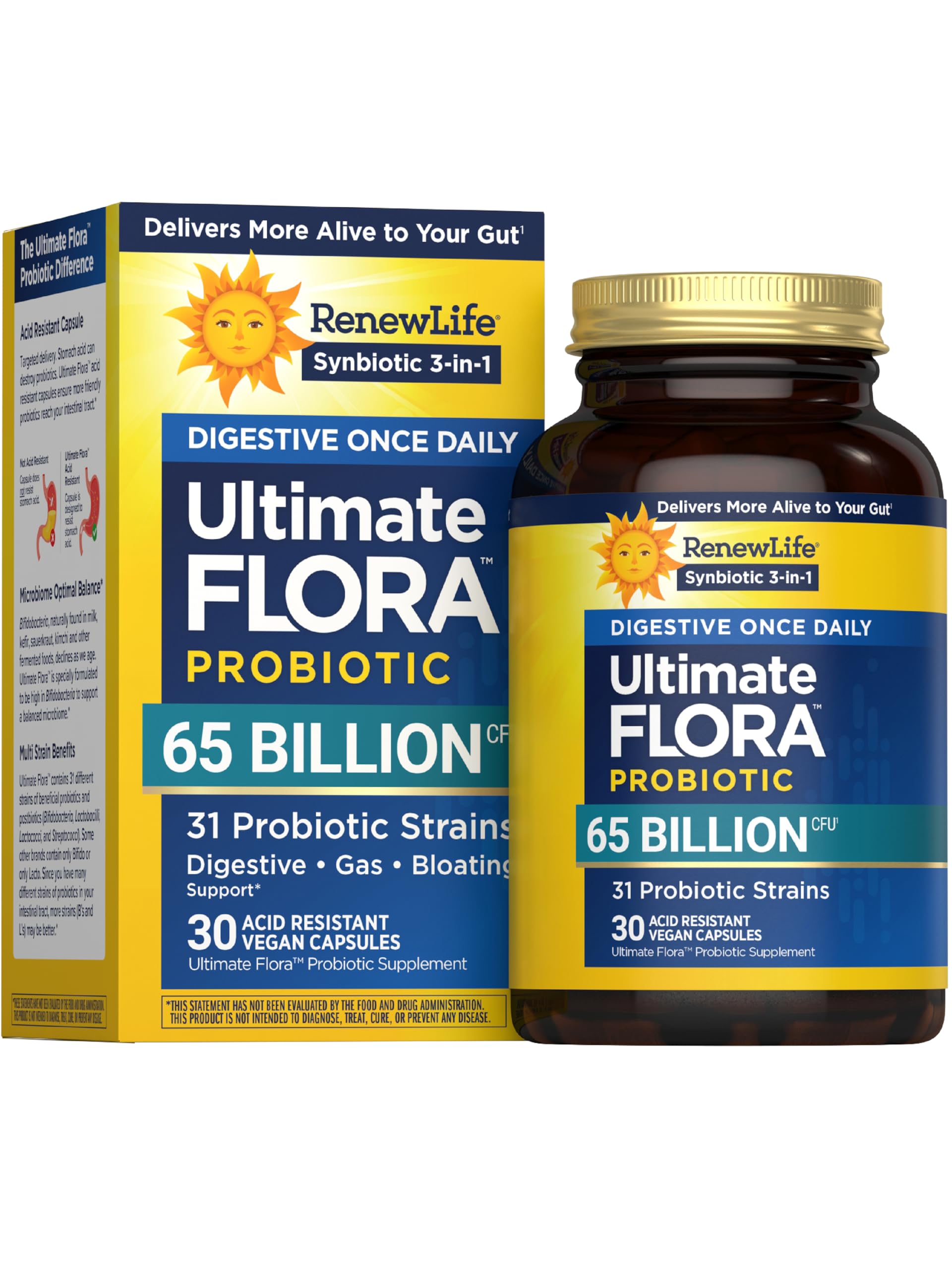 Renew Life Ultimate Flora Probiotic 65 Billion CFU front view
