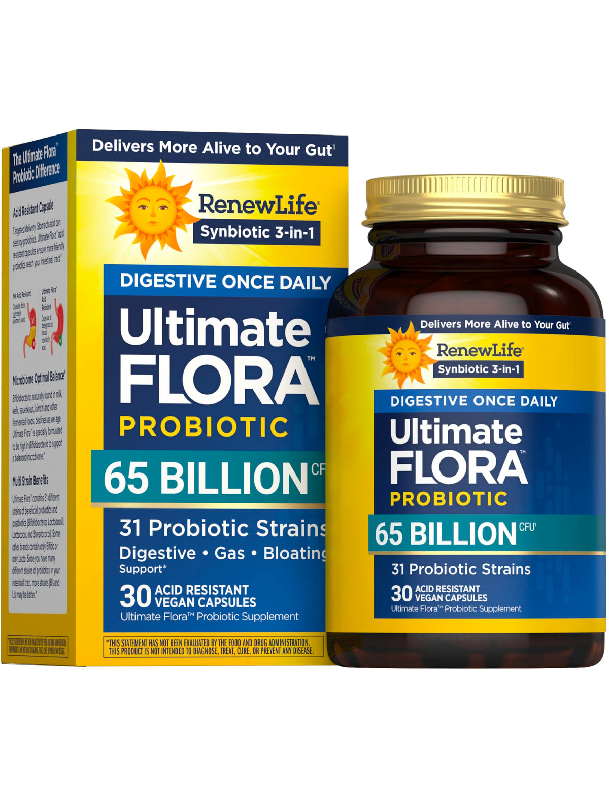 Renew Life Ultimate Flora Probiotic 65 Billion CFU front view