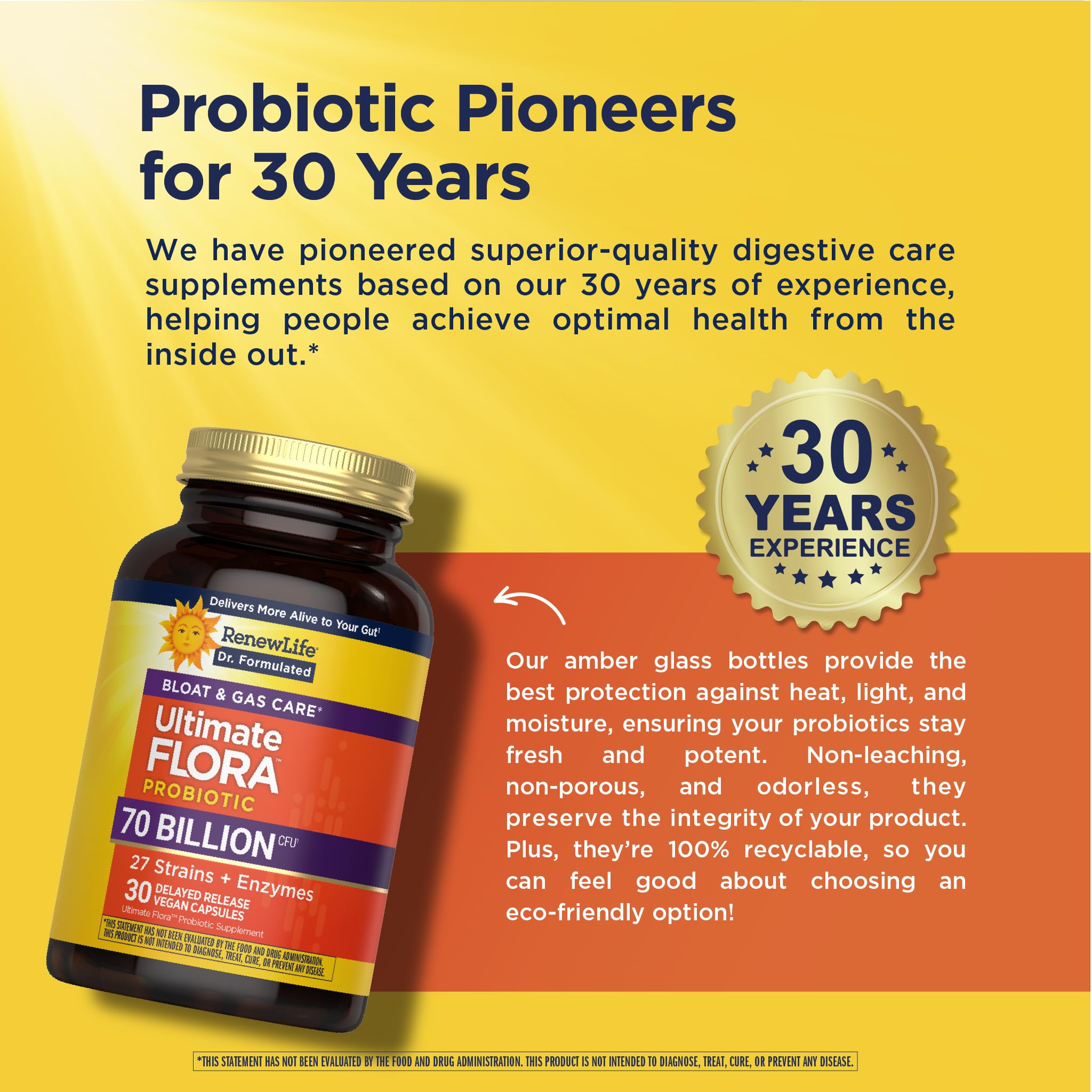 Renew Life Ultimate Flora Probiotic 70 Billion CFU packaging