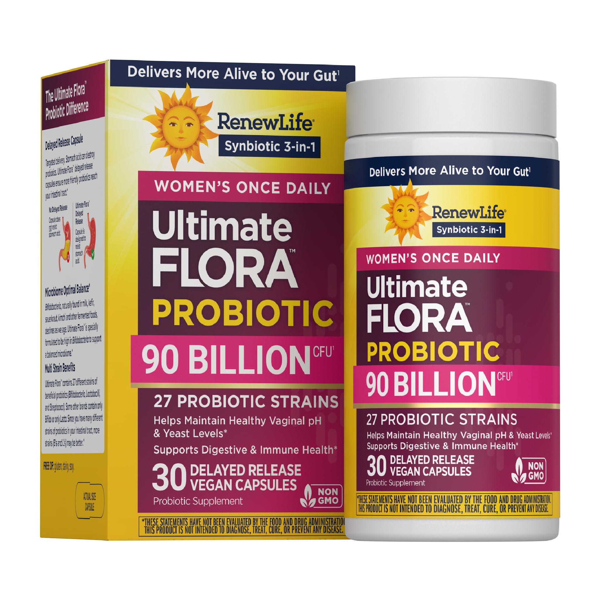 Renew Life Ultimate Flora Women’s Daily Probiotic 90 Billion CFU front view