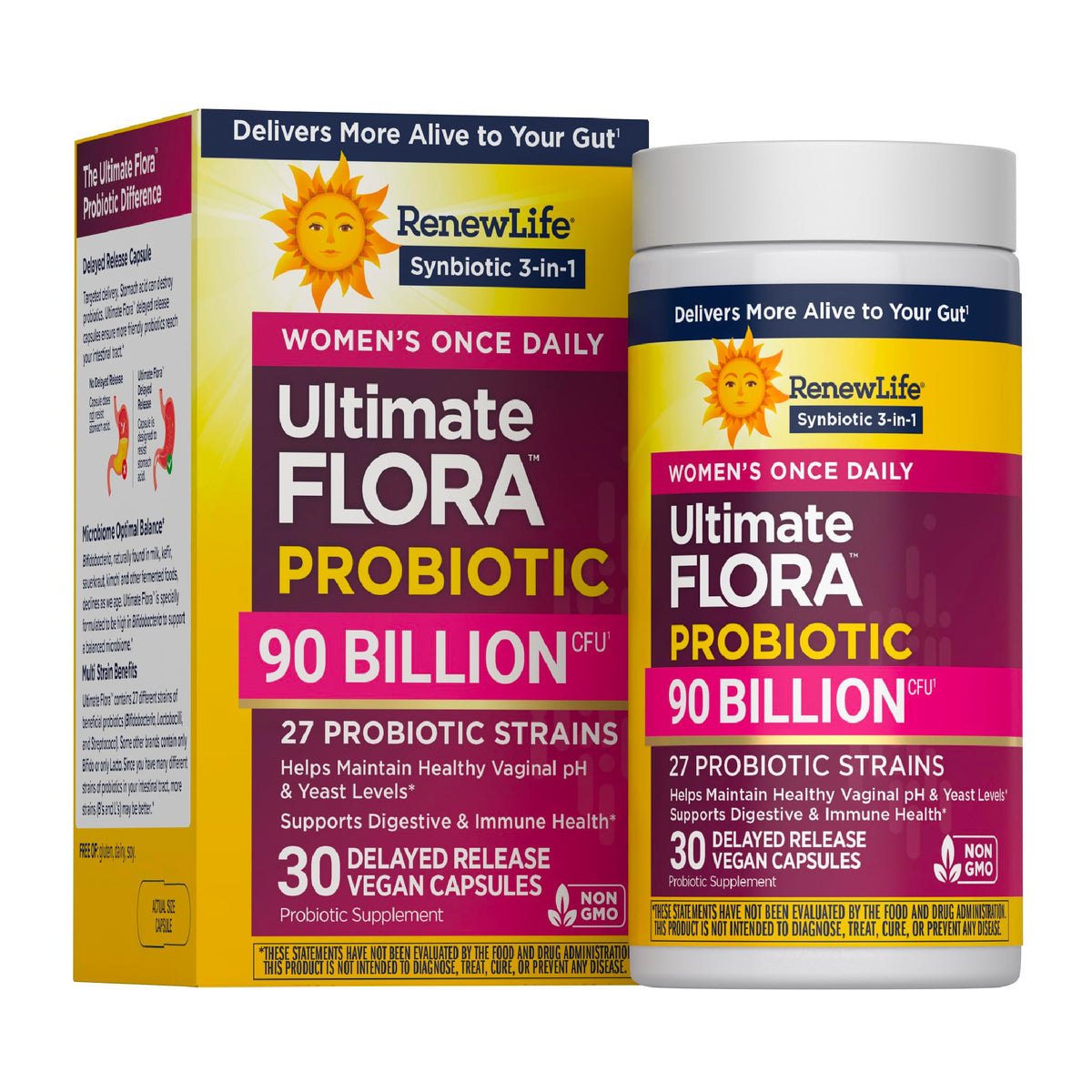 Renew Life Ultimate Flora Women’s Daily Probiotic 90 Billion CFU front view