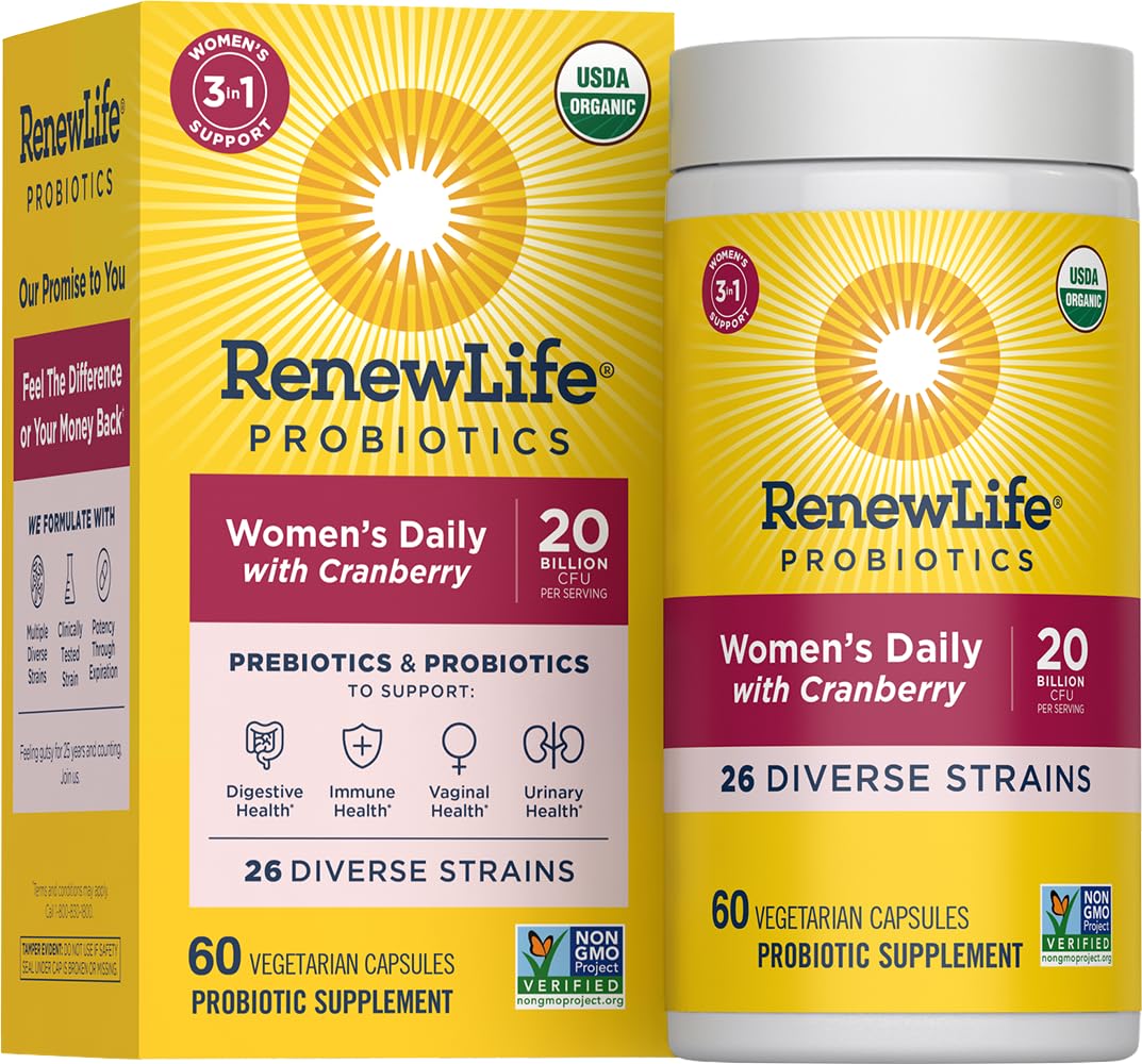 Renew Life Women's Daily Probiotic + Prebiotics 60 CT front view