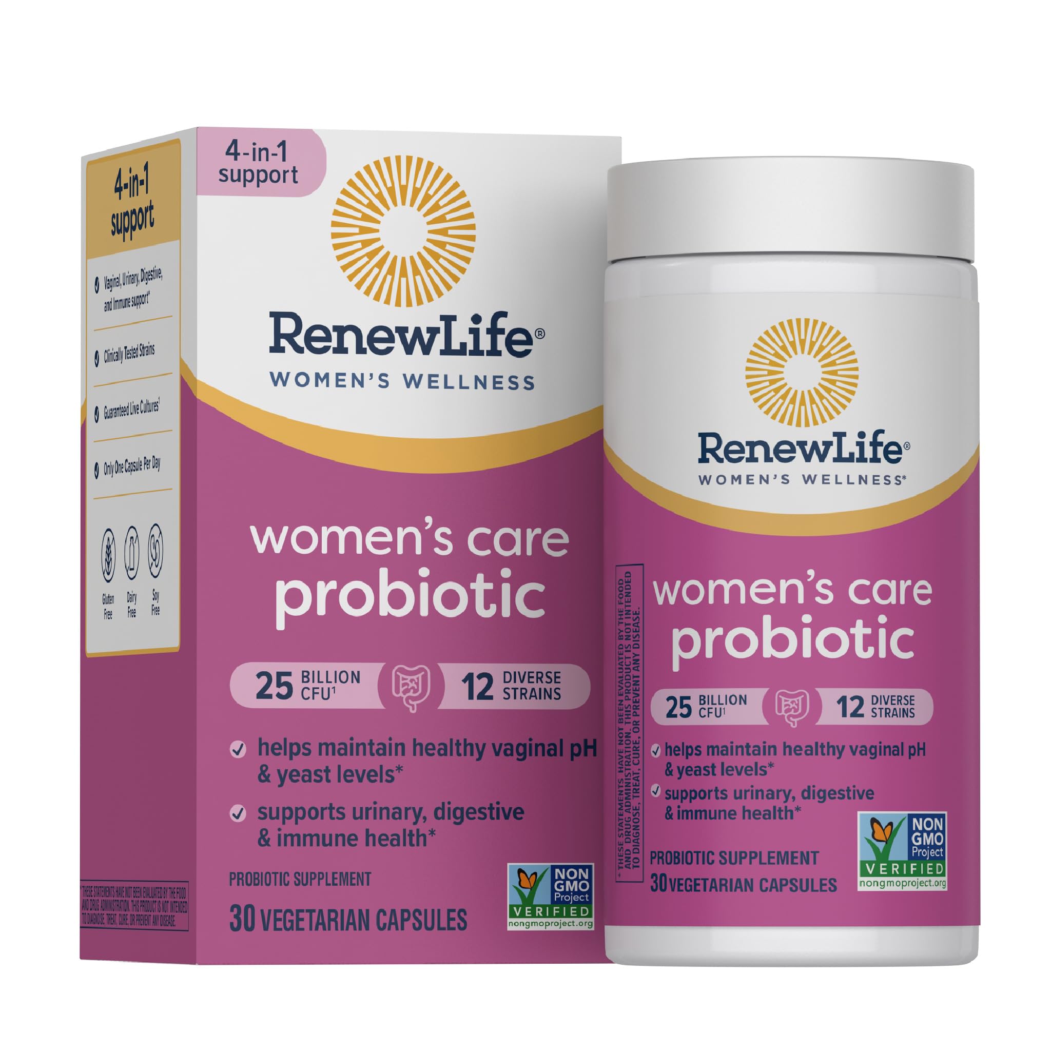 Renew Life Women's Probiotic Capsules 25 Billion CFU front view