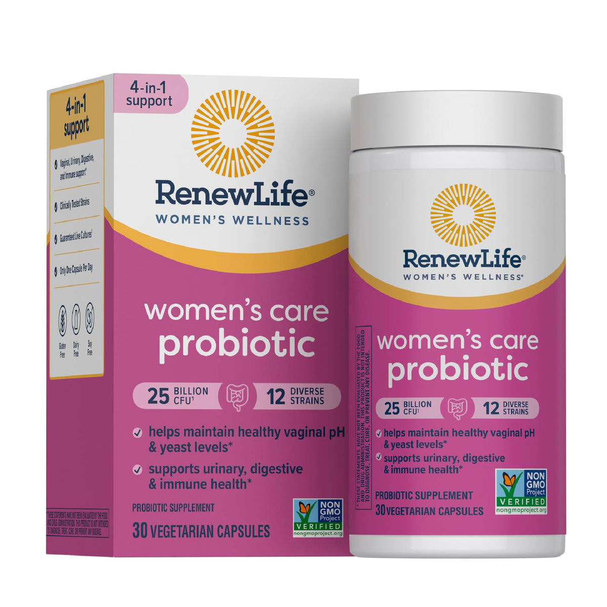 Renew Life Women's Probiotic Capsules 25 Billion CFU front view