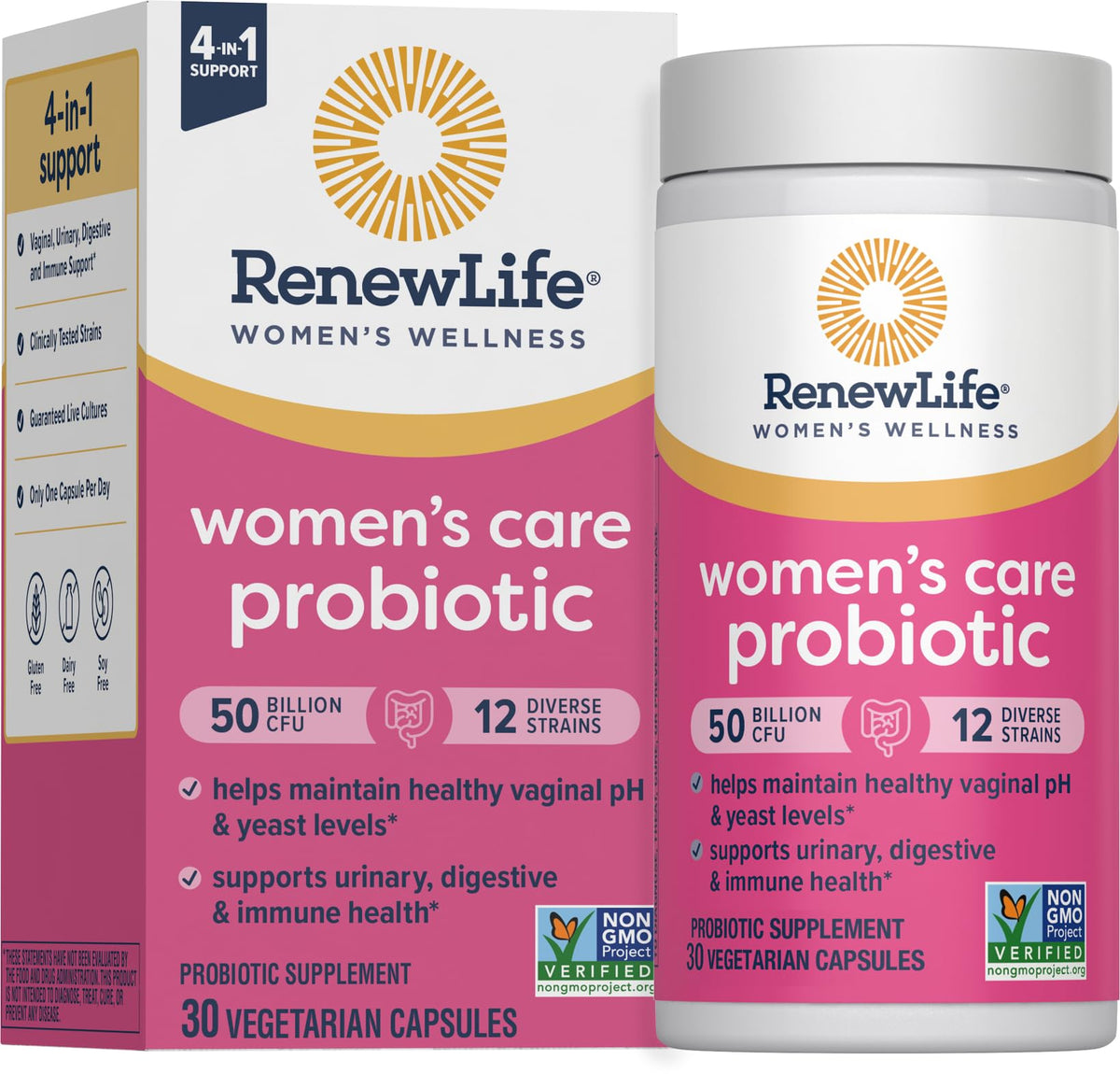 Renew Life Women's Probiotic Capsules 50 Billion CFU front view