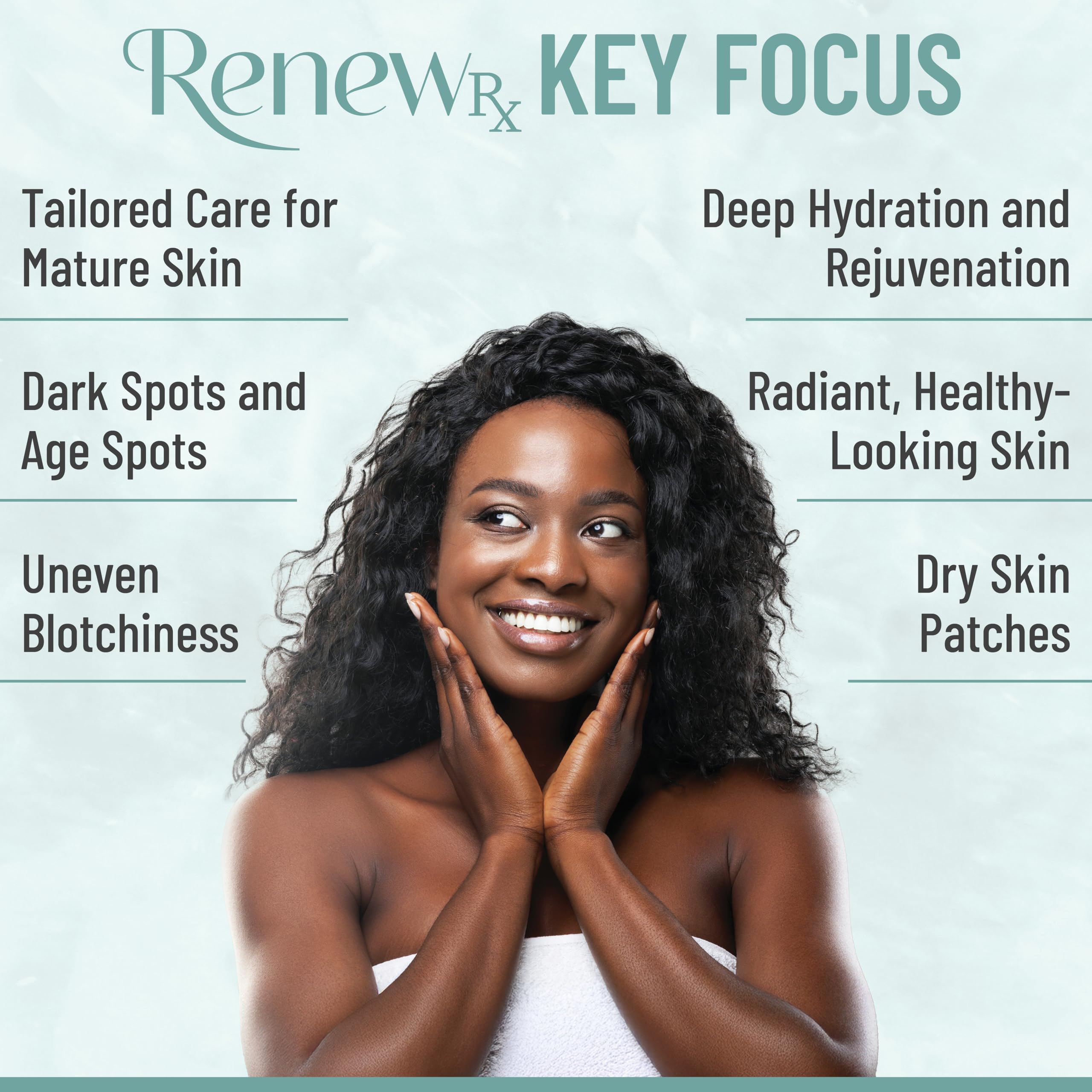 RENEW RX Collagen Serum texture close-up on hand