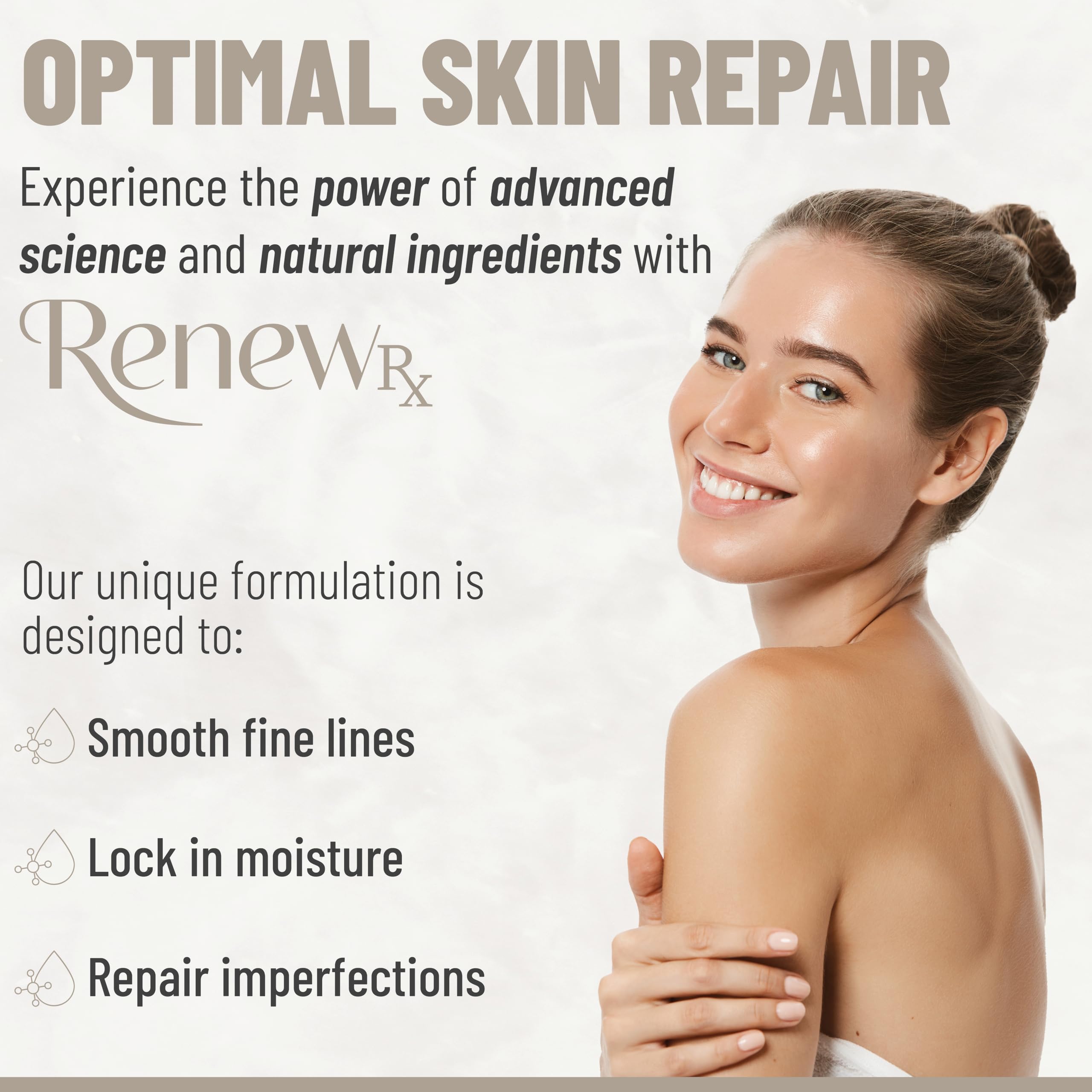 RENEW RX Hyaluronic Acid + Niacinamide Serum application on skin