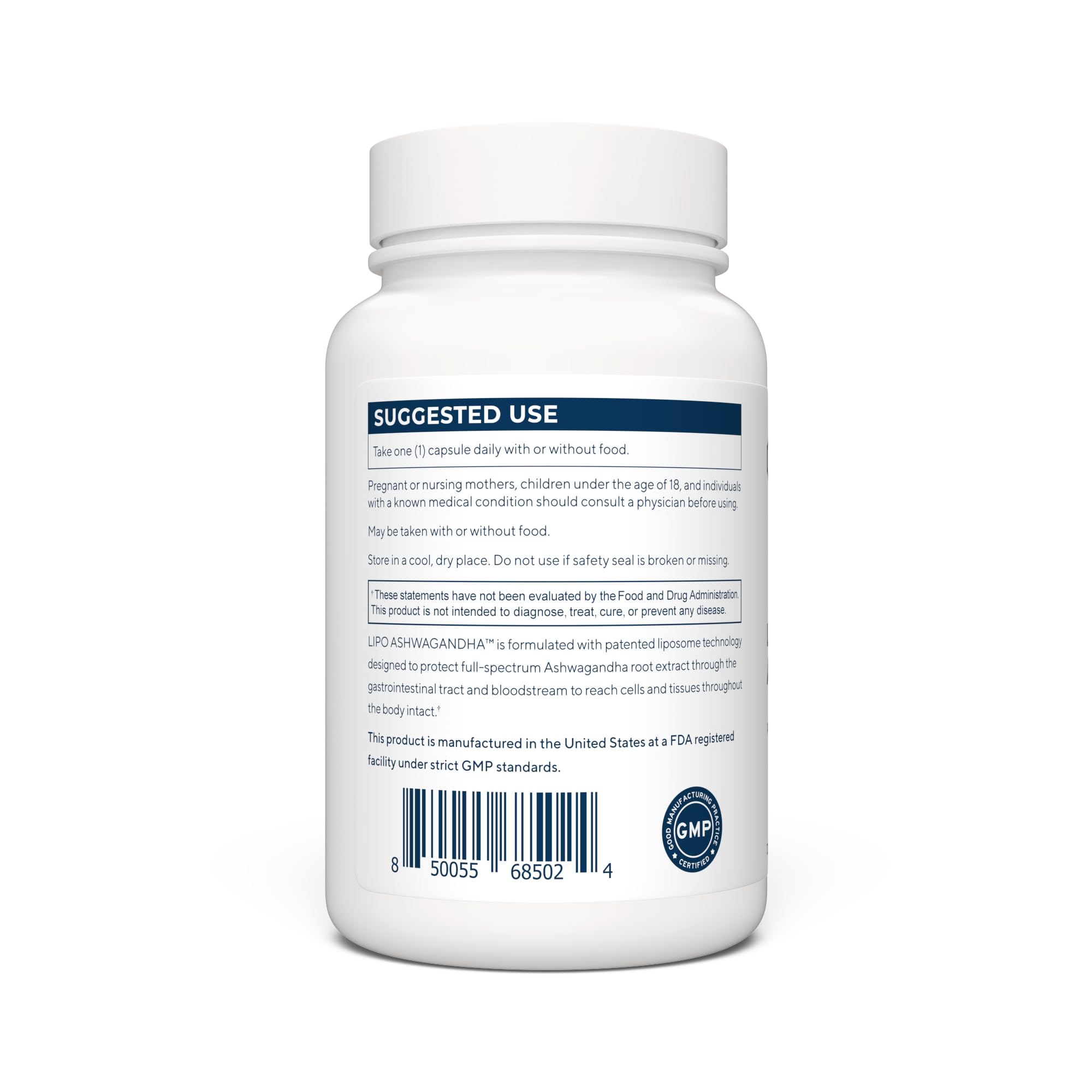 Renue By Science Ashwagandha Liposomal Capsules bottle with label