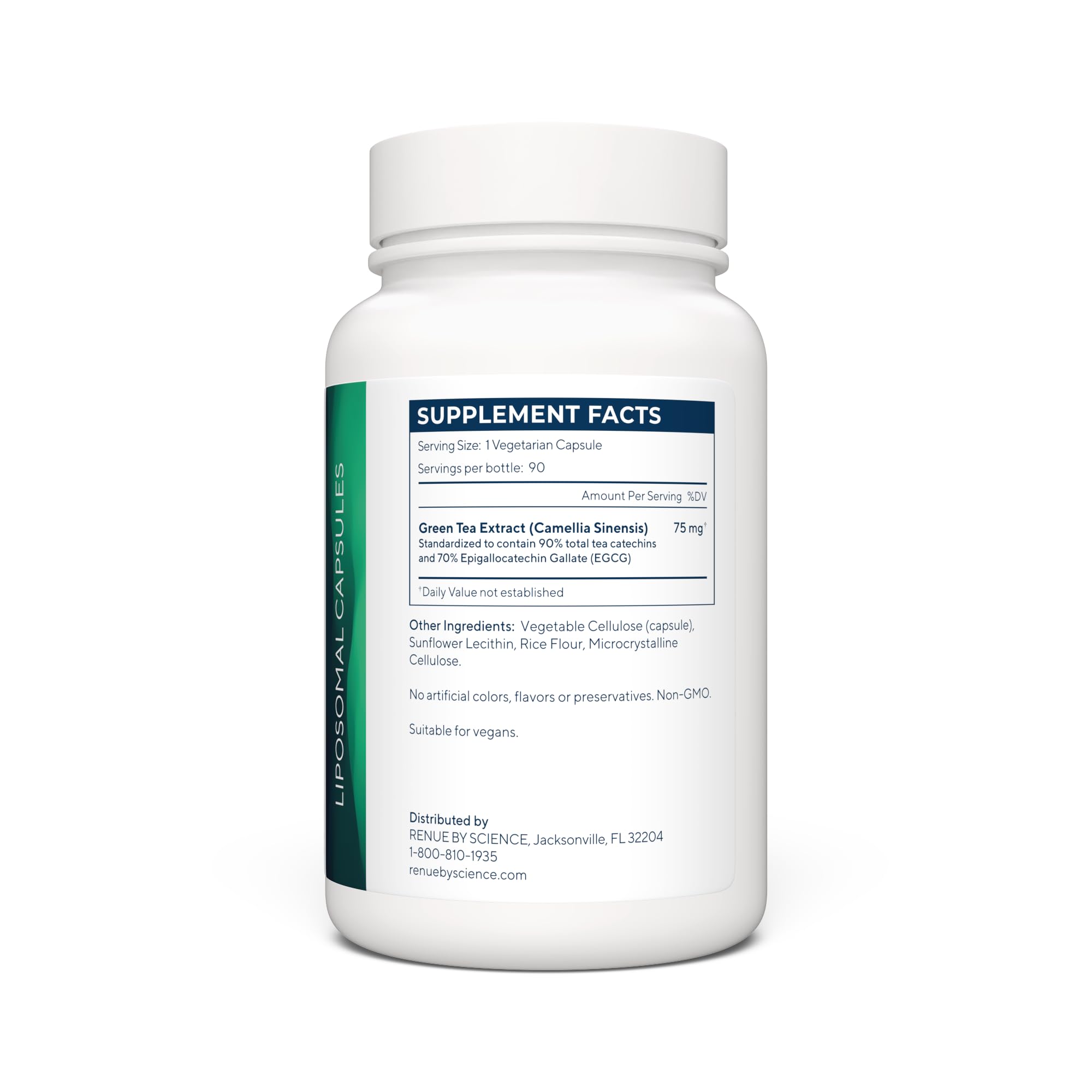 Renue By Science LIPO Green Tea Extract 80g capsule close-up