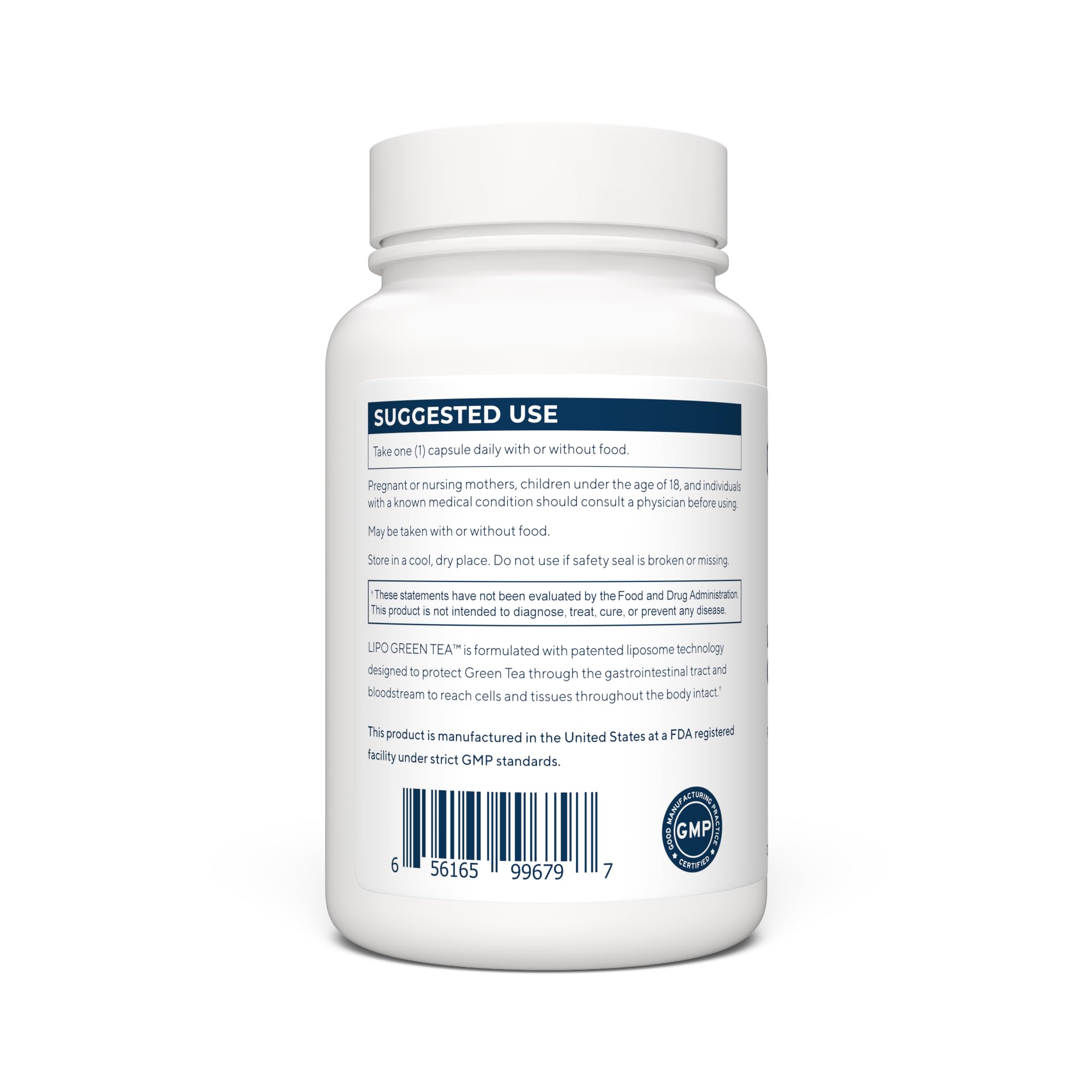 Renue By Science LIPO Green Tea Extract 80g packaging back view
