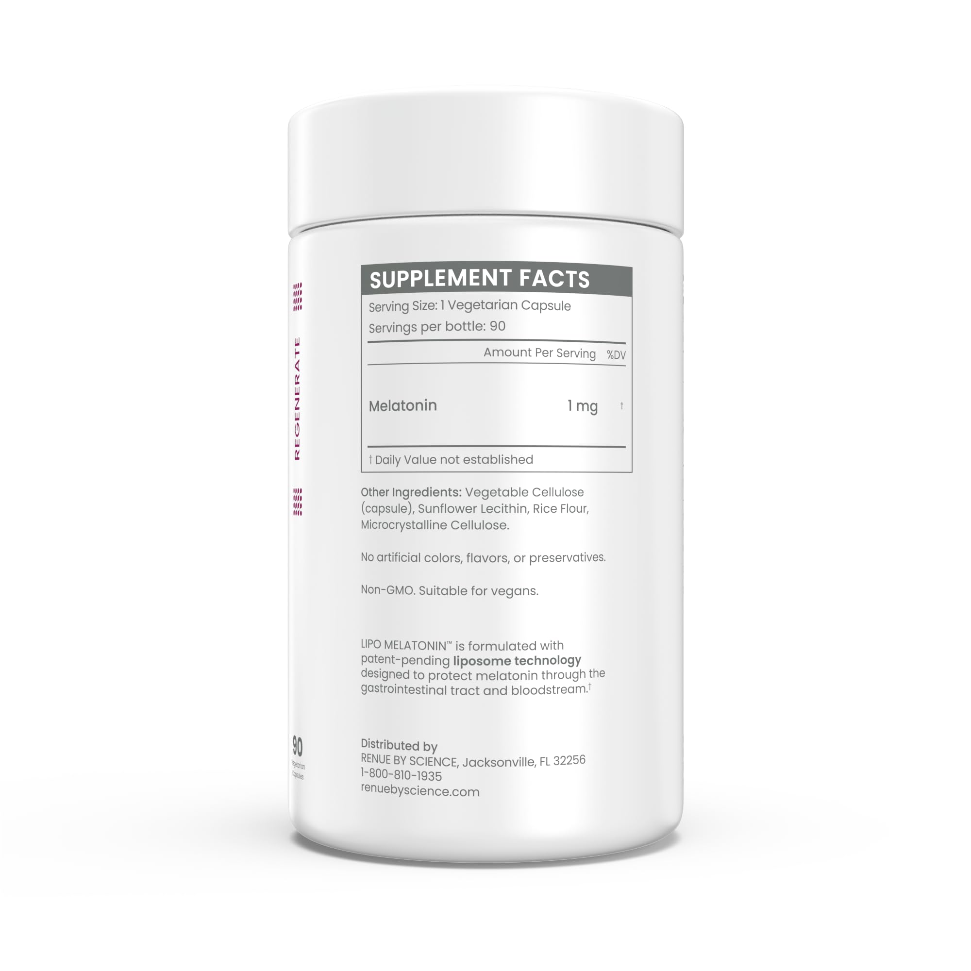 Renue By Science Liposomal Melatonin bottle packaging