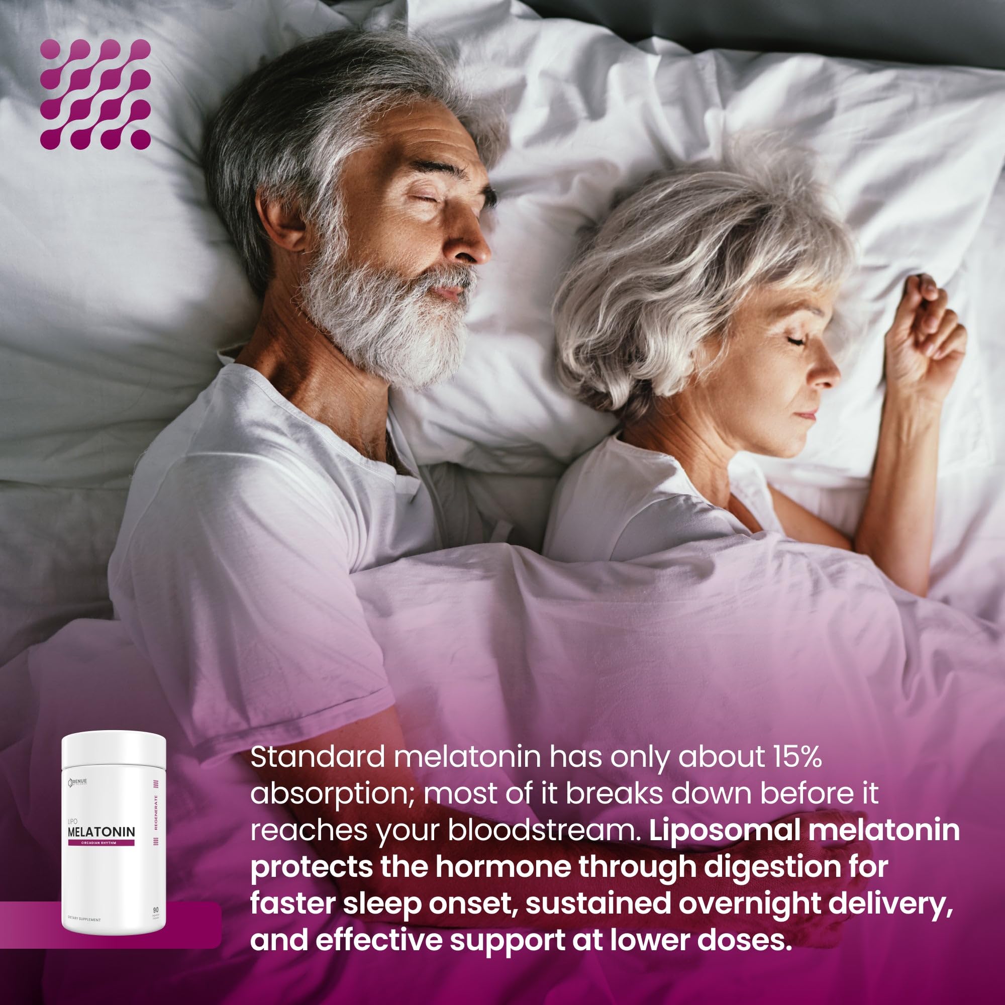 Renue By Science Liposomal Melatonin capsules in hand
