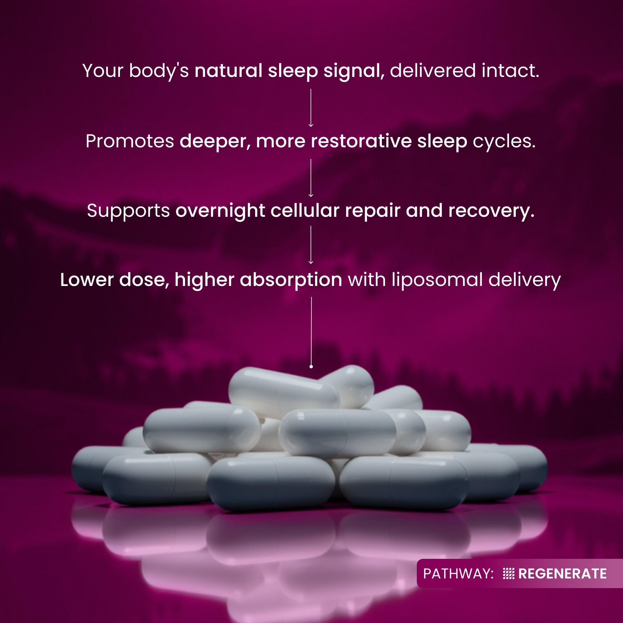 Renue By Science Liposomal Melatonin capsules with measuring spoon