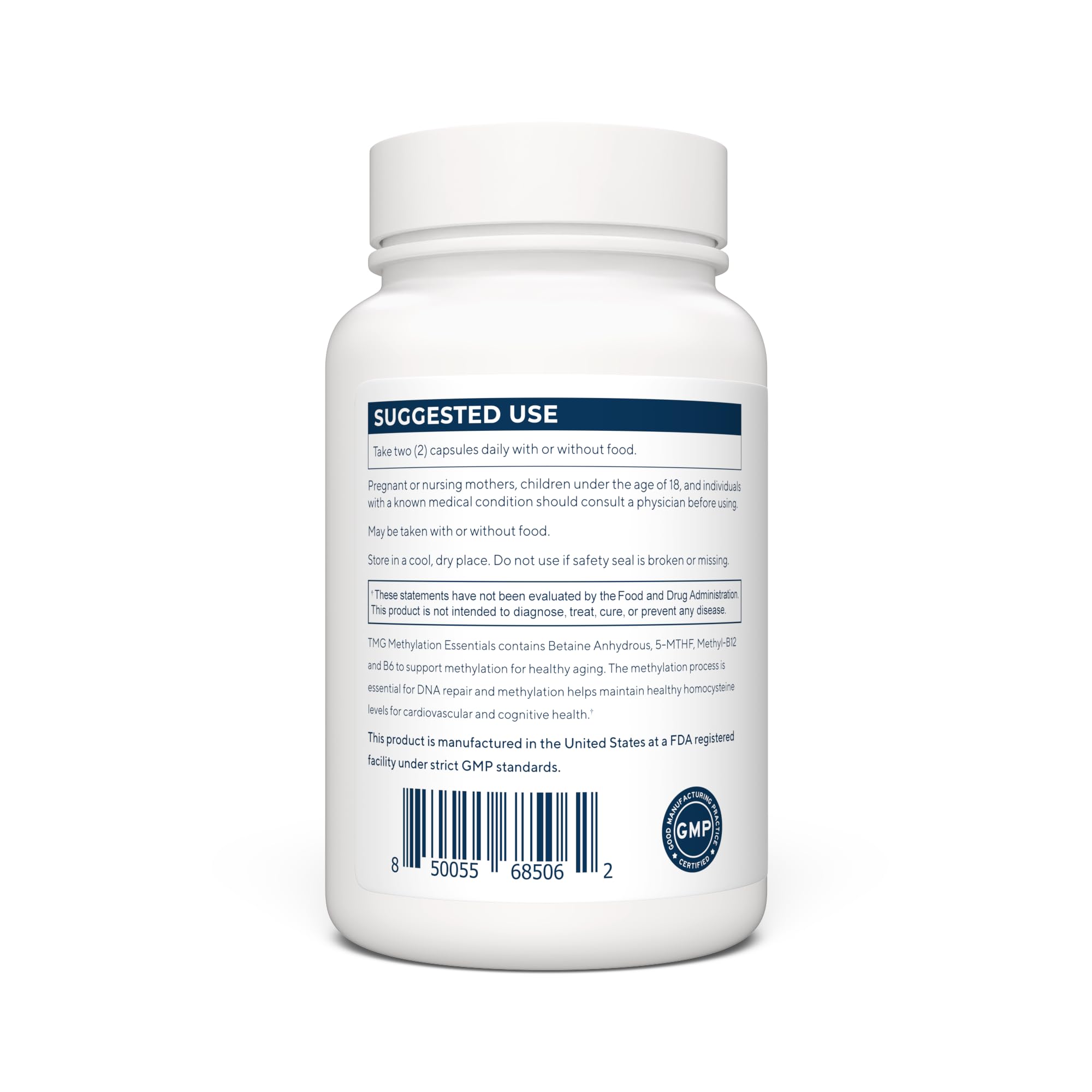 Renue By Science TMG Methylation Essentials 900mg capsules in bottle