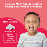 Renzo's Melty Kids Iron Supplement tablet dissolving in water