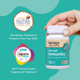 Renzo's Roll Call daily wellness Melty Vitamins for Kids with a glass of juice