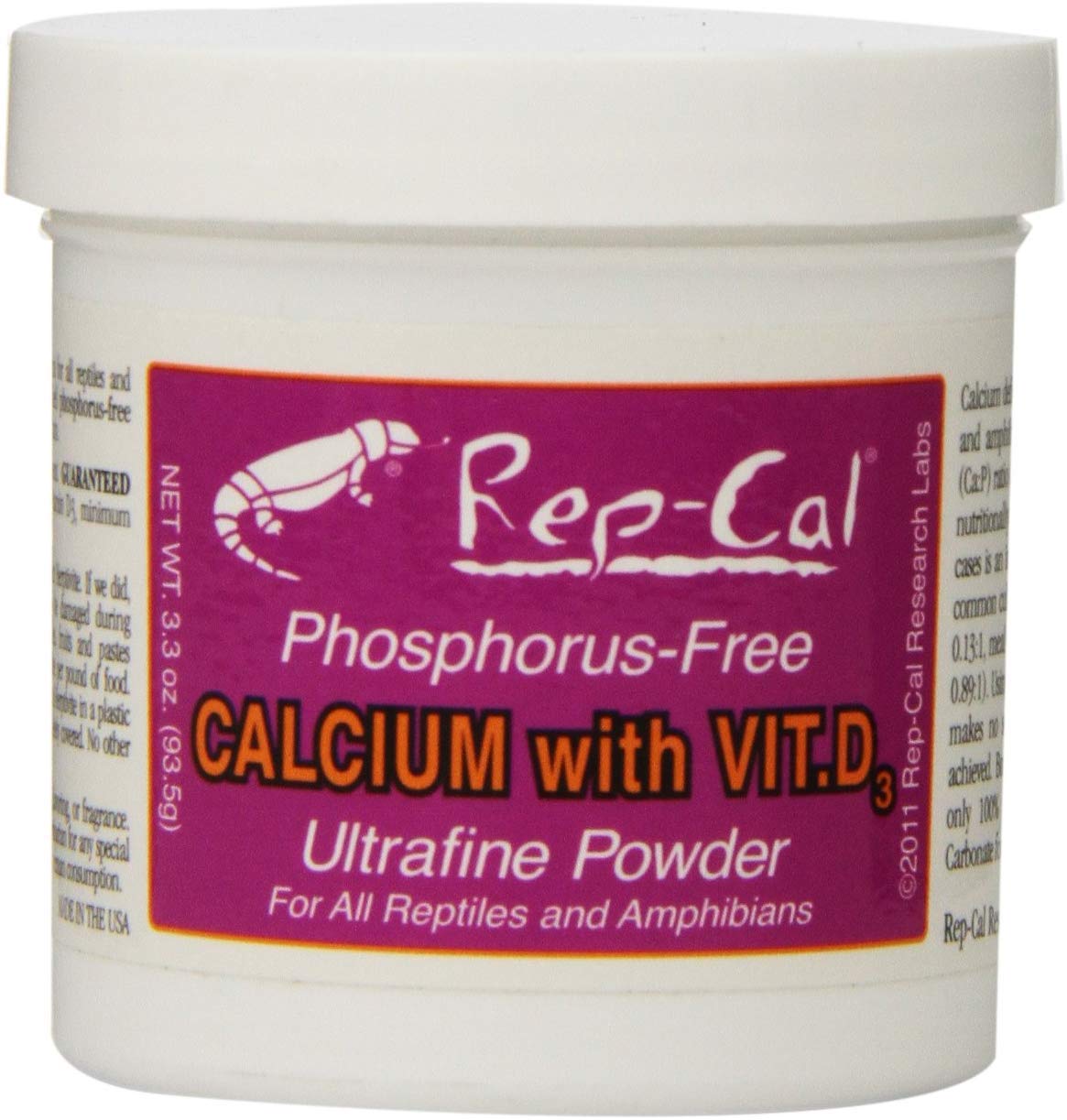 Rep-Cal Ultrafine Calcium Powder front view, 236g pack