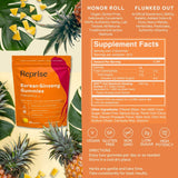 Reprise Panax Ginseng Gummies nutritional information on packaging