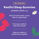 Reprise Restful Sleep Gummies displayed on a wooden table