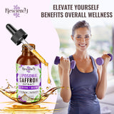 Resciency Liposomal Saffron Extract Drops on a wooden table