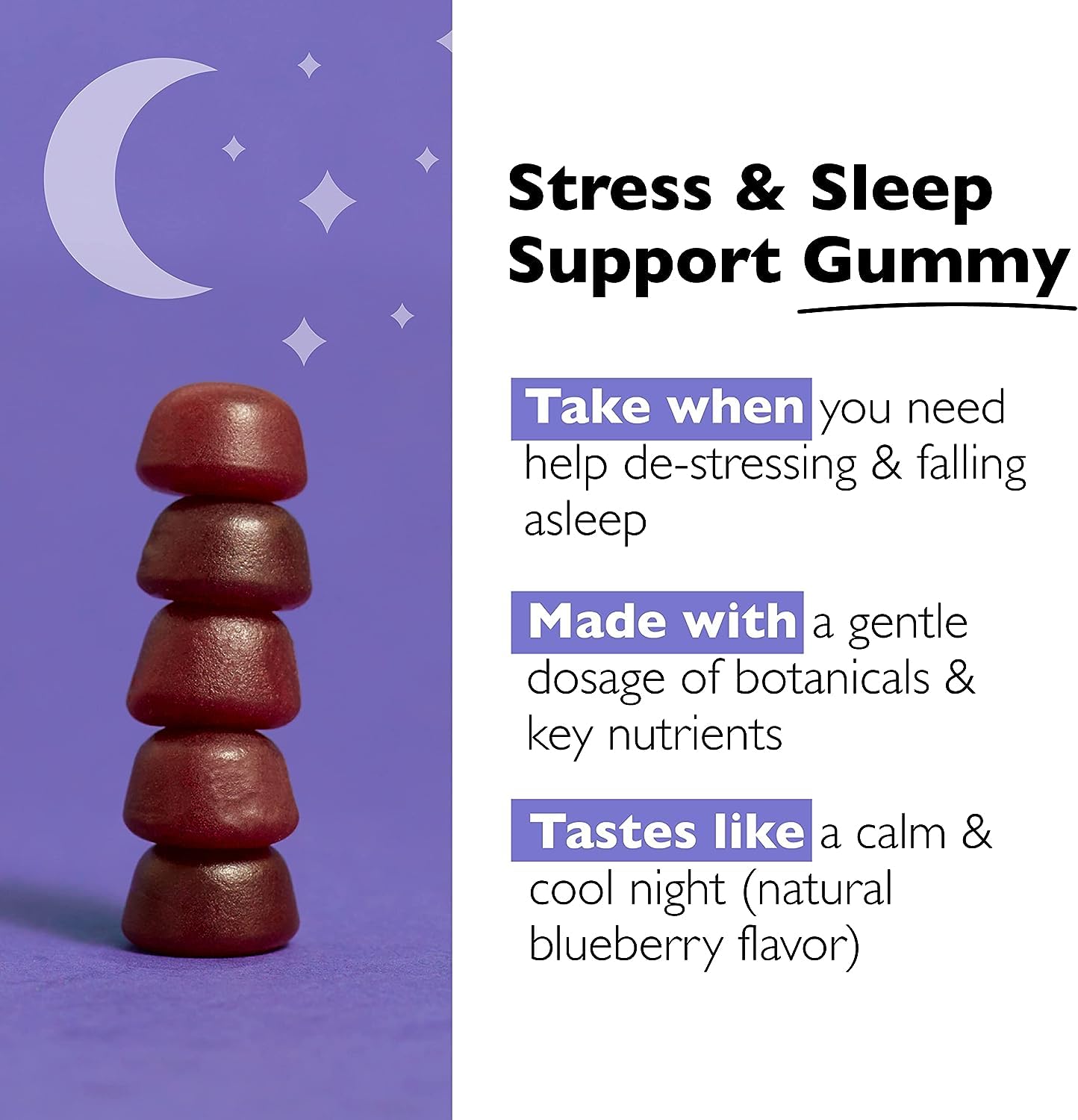 RESCUE Bach Plus Sleep & Stress Support Gummies close-up of gummies