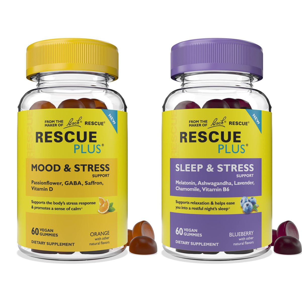 RESCUE Bach Rescue Plus Gummy Day & Night Bundle front view