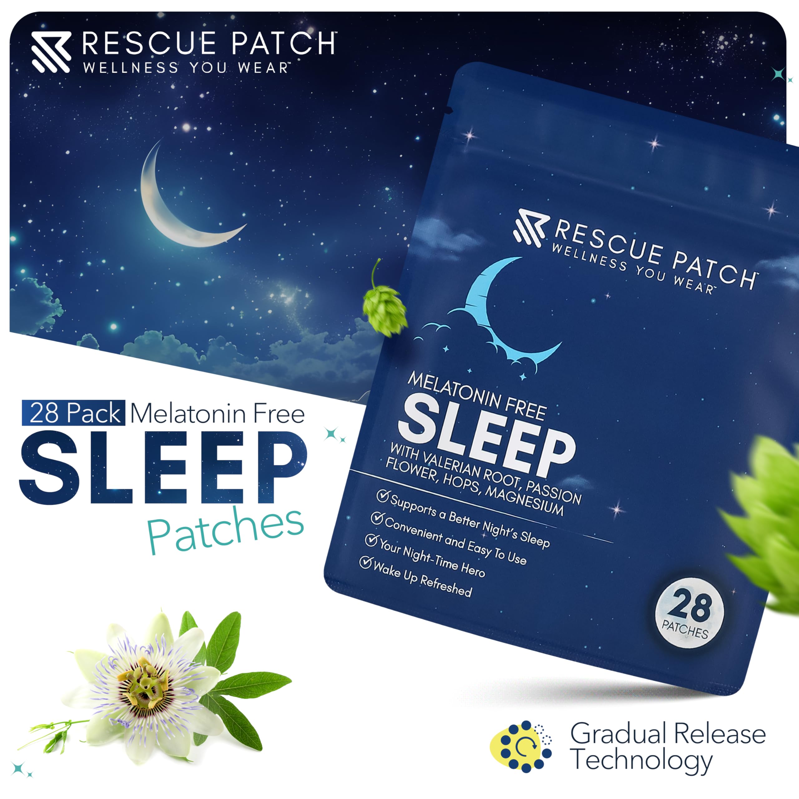 Rescue Patch Sleep Patches showing application method