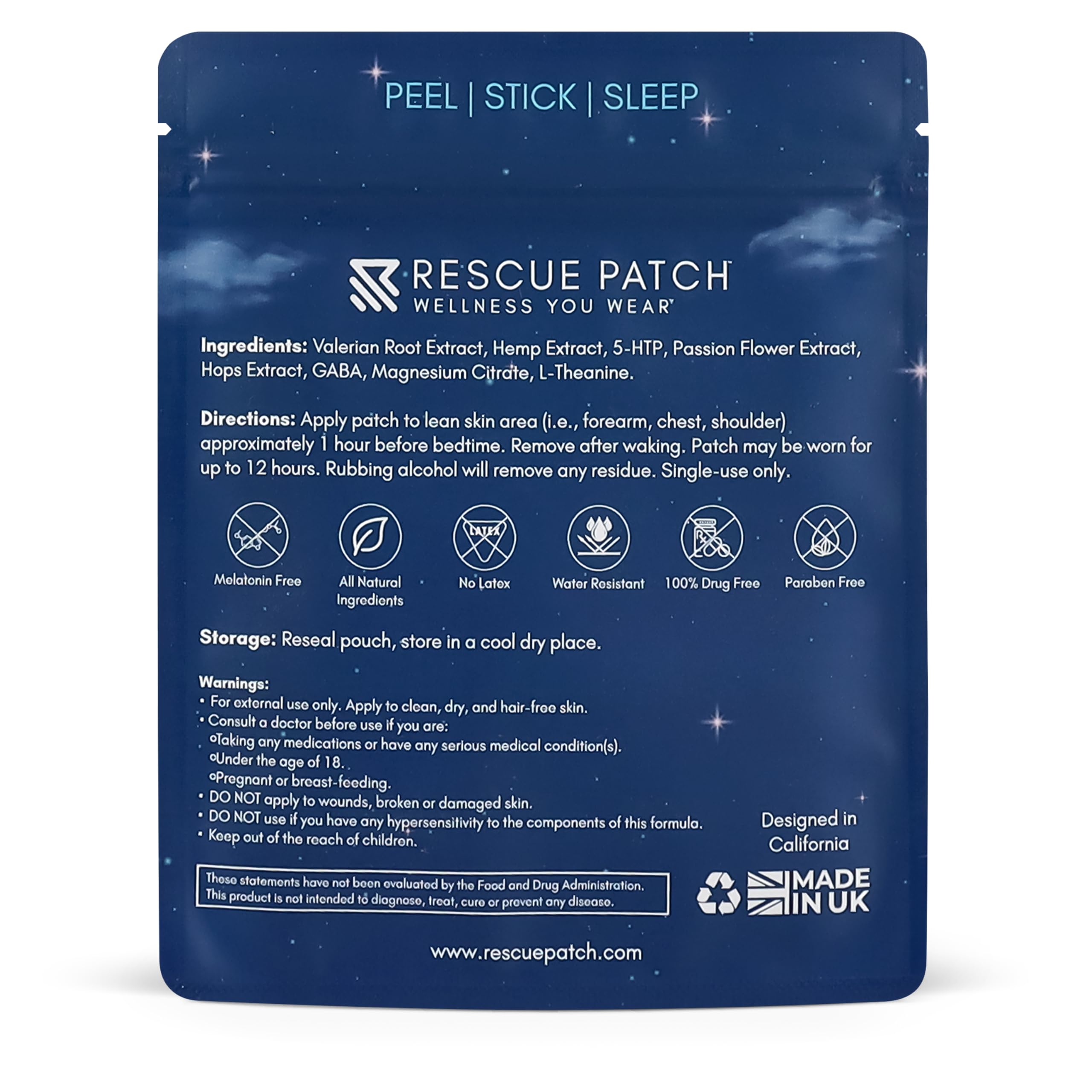 Rescue Patch Sleep Patches with a calming background