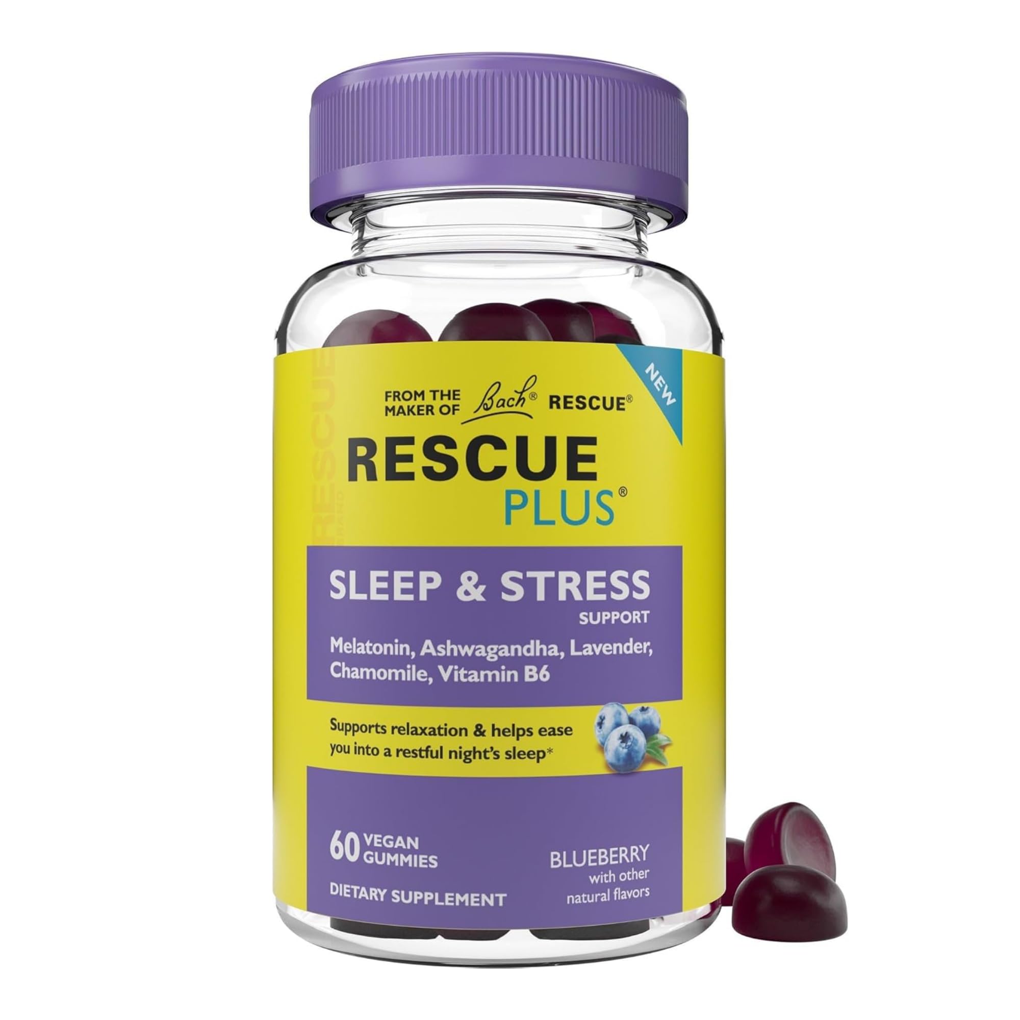 RESCUE Plus Sleep & Stress Support Gummies front view