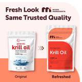 Resealable pouch of Micro Ingredients Antarctic Krill Oil 300 softgels