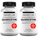 Research Labs High Absorption Quercsalis Quercetin w/ Bromelain 240g front view