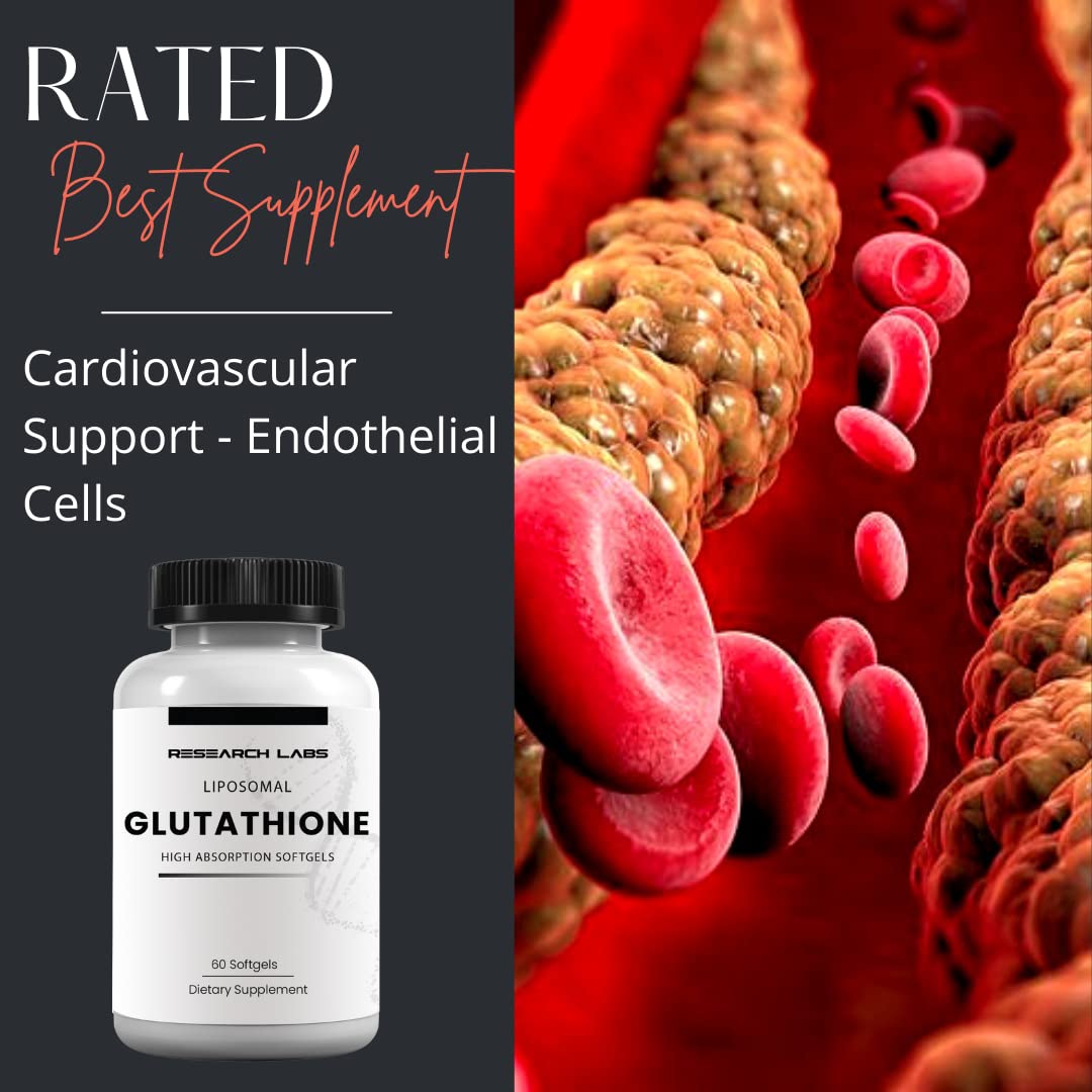 Research Labs Liposomal Glutathione 1000mg softgels in a hand