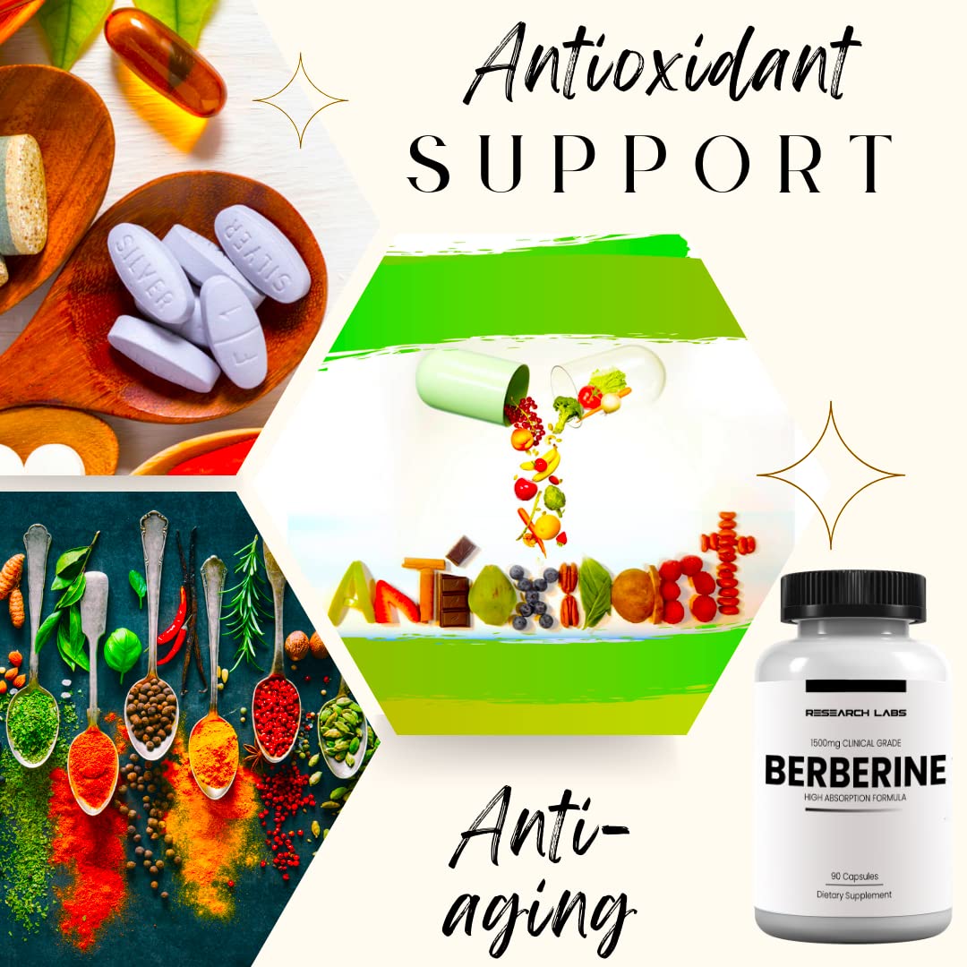 Research Labs Micronized Berberine Supplement bottle top view