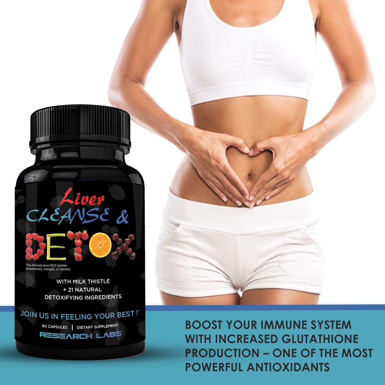 Research Labs Milk Thistle Supplement side view of bottle