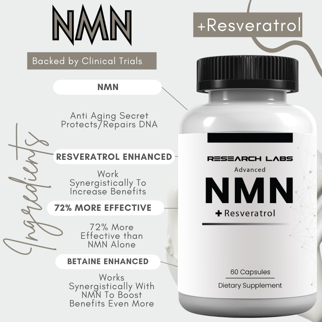 Research Labs NMN Supplement 500mg bottle with label